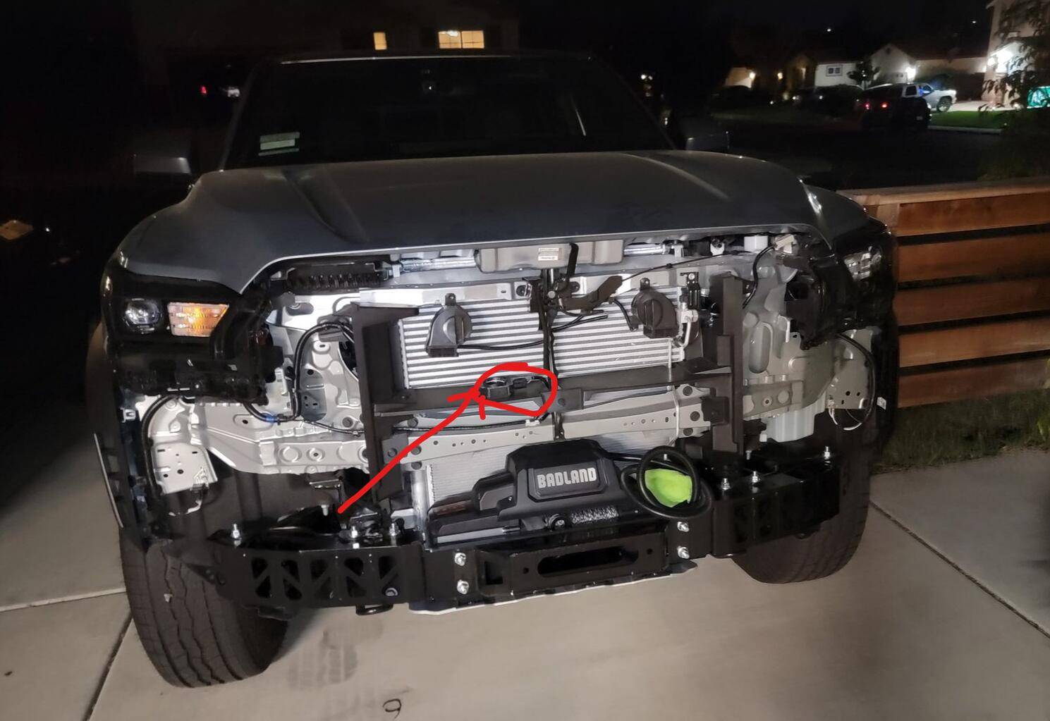 2024 Tacoma Rough Country Winch Mount + Badlands 12k (HF) install on a 4th Gen 2024 Tacoma Hybrid TRD Off-Road. Minimal trimming, huge PITA, but yessir! 1743362220152-hc
