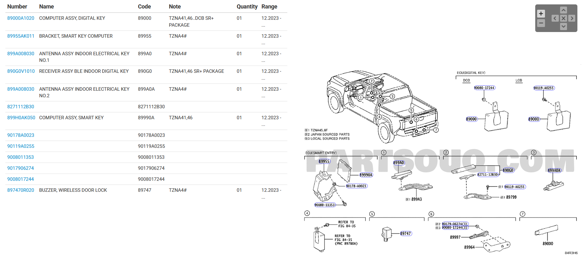 2024 Tacoma Where is the antenna for the remote unlock/key fob? (NOT the "smart key") 1753910430922-wr