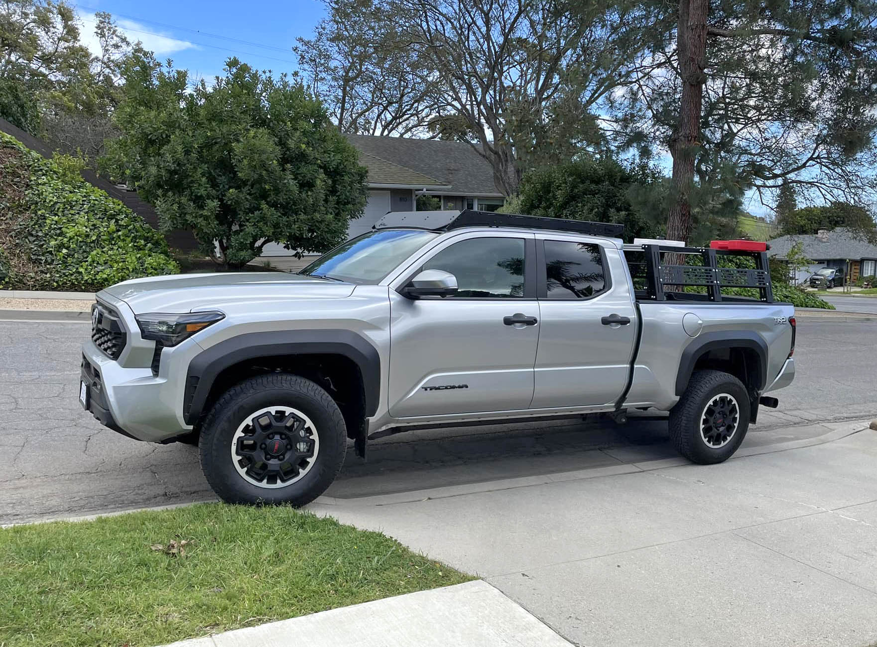 2024 Tacoma Official CELESTIAL SILVER METALLIC 2024 Tacoma Thread (4th Gen) 2024 Tacoma TRD OffRoad Long Bed Build w: Cali Raised LED full height bed rack + Prinsu roof r