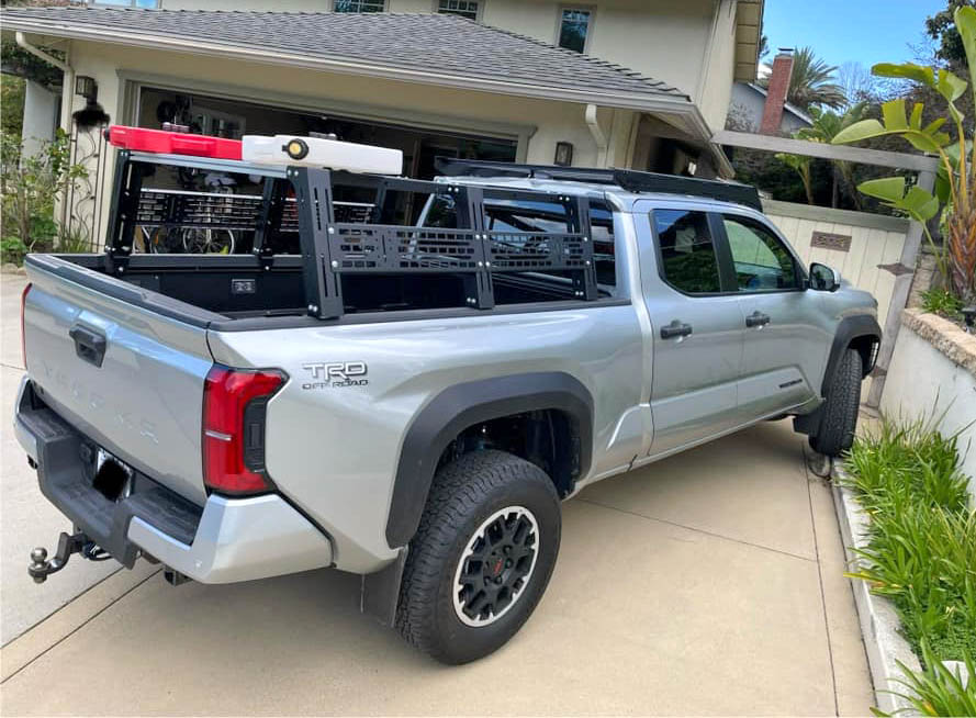 2024 Tacoma Official CELESTIAL SILVER METALLIC 2024 Tacoma Thread (4th Gen) 2024 Tacoma TRD OffRoad Long Bed Build w: Cali Raised LED full height bed rack + Prinsu roof r