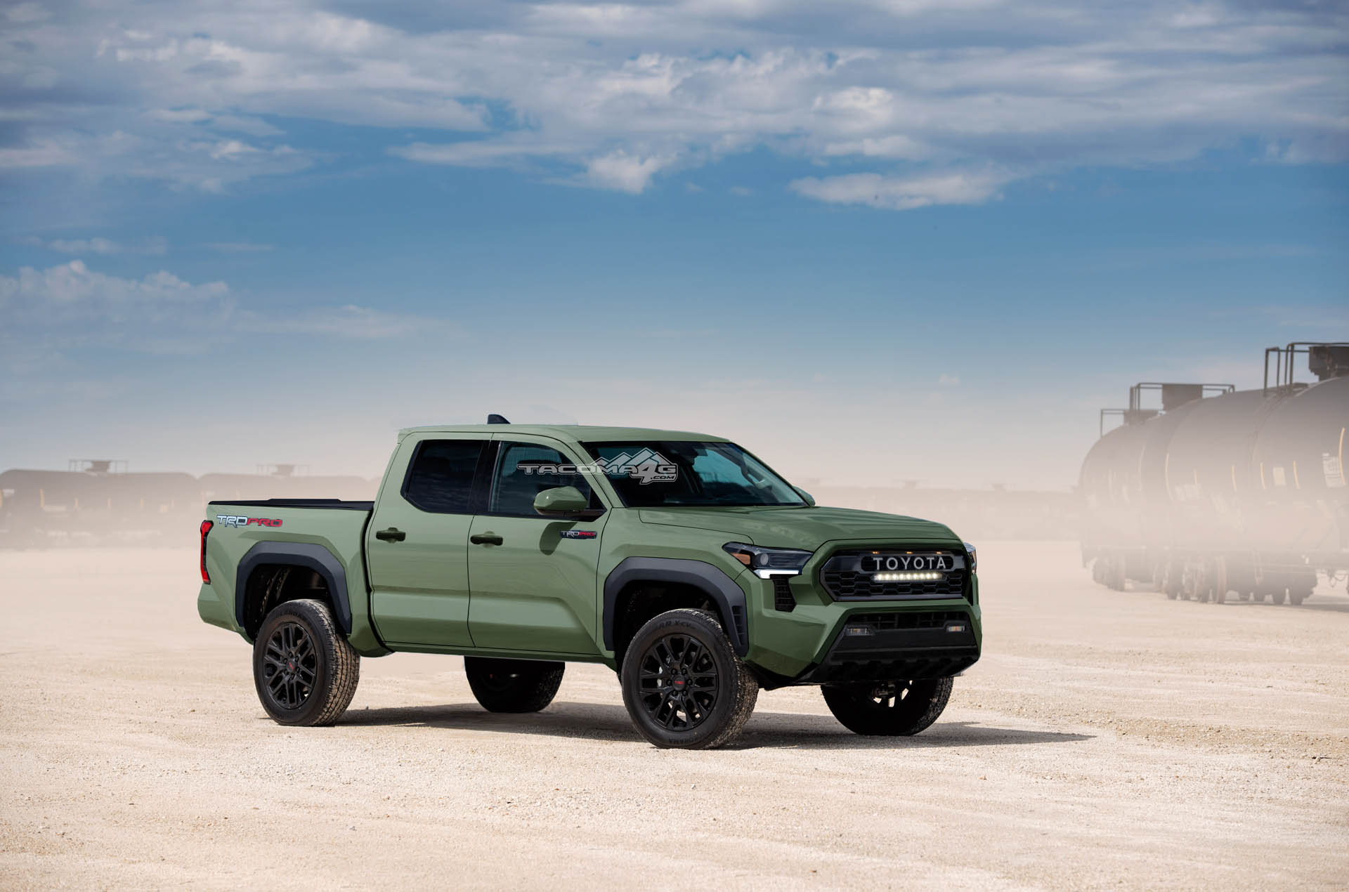 2024 Tacoma Our 2024 Toyota Tacoma TRD PRO Preview Renderings! 2024 Tacoma TRD Pro Army Green