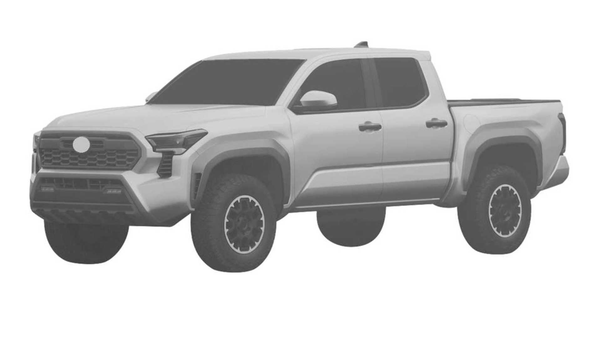 2024 Tacoma 2024 Tacoma Design Images Revealed in Patent! 📸 🕵🏻‍♂️ 2024 Toyota Tacoma 4th gen patent design 3