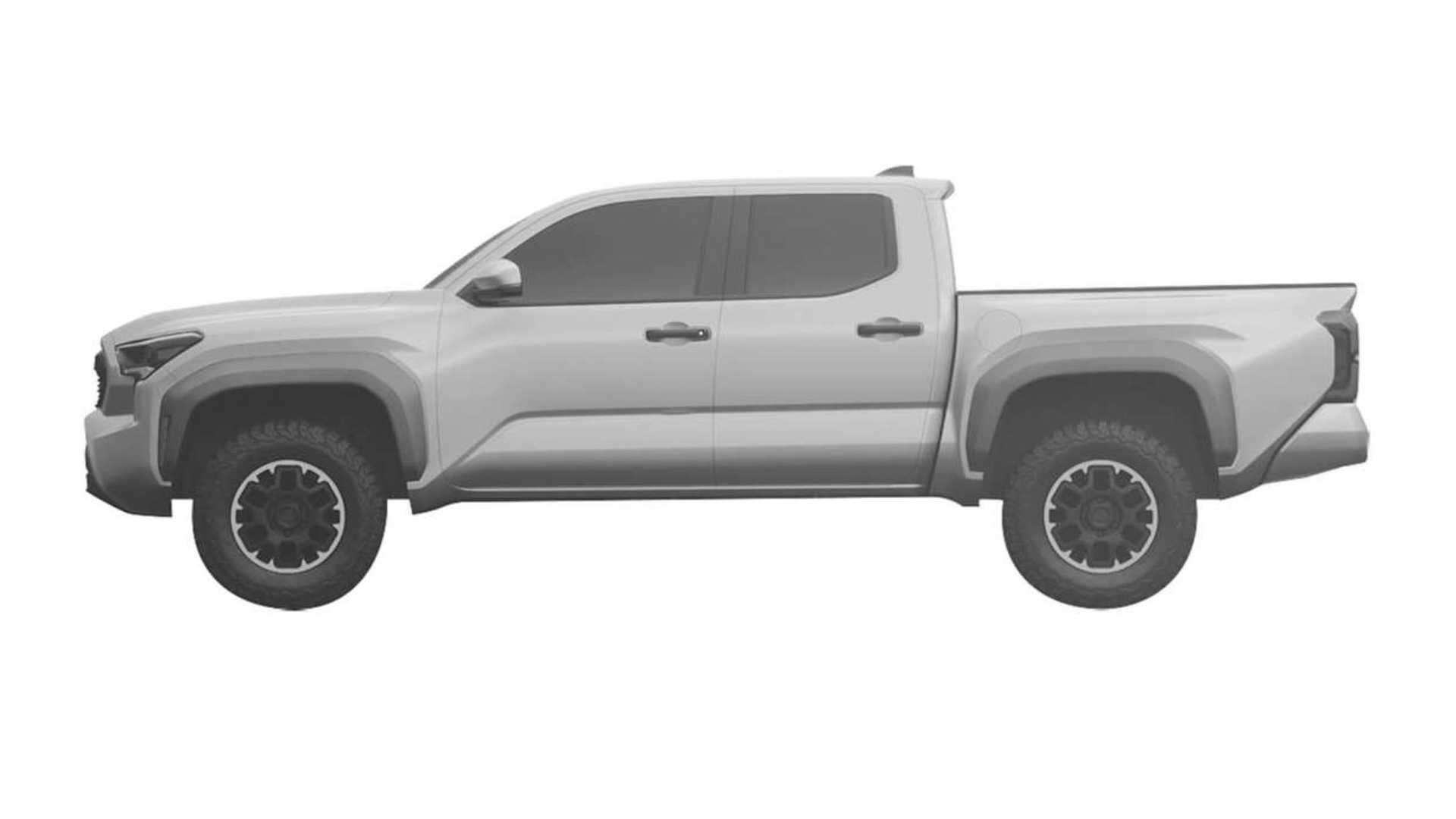 2024 Tacoma 2024 Tacoma Design Images Revealed in Patent! 📸 🕵🏻‍♂️ 2024 Toyota Tacoma 4th gen patent design 7