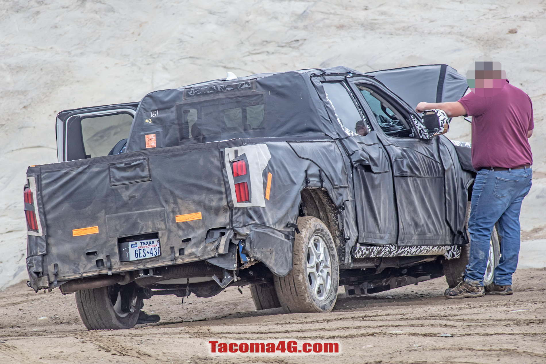 2024 Tacoma New 2024 Tacoma (4th Next Gen) Mule Off-Road Testing Reveals More Suspension Details -- 5/27/22 2024 Toyota Tacoma 4th gen spy photos suspension interior 5