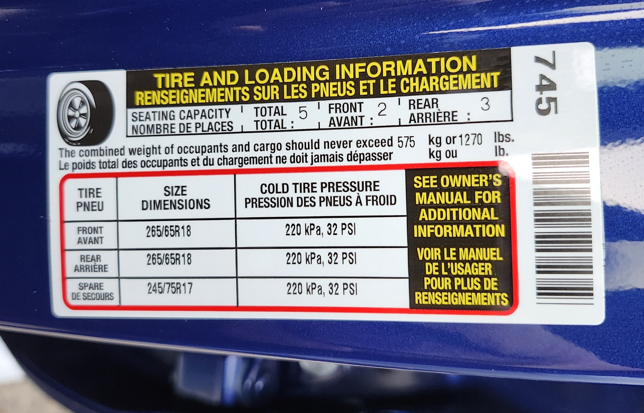 2024 Tacoma Door Sticker Thread (GVWR / Payload / Tire and Loading Figures Label). Post Yours Up 2024 toyota tacoma door sticker jam label max payload gvwr 2