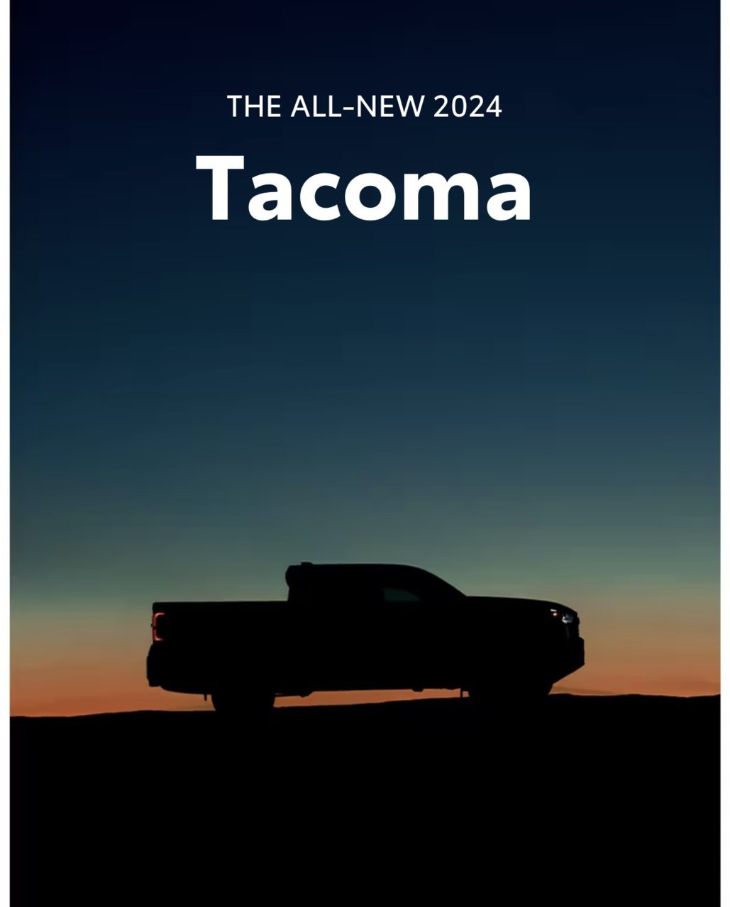 2024 Tacoma 2024 Tacoma Leaked Images Show Headlights, Grille, Hood + Coil Spring Rear Suspension 2024-toyota-tacoma-silhouette-1