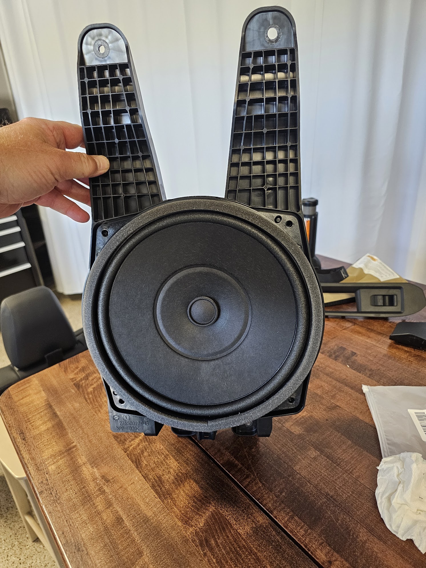 2024 Tacoma Dimensions of factory JBL 8" Subwoofer? [updated with measurements of 6" speakers and 10" subwoofer] 20240421_150514