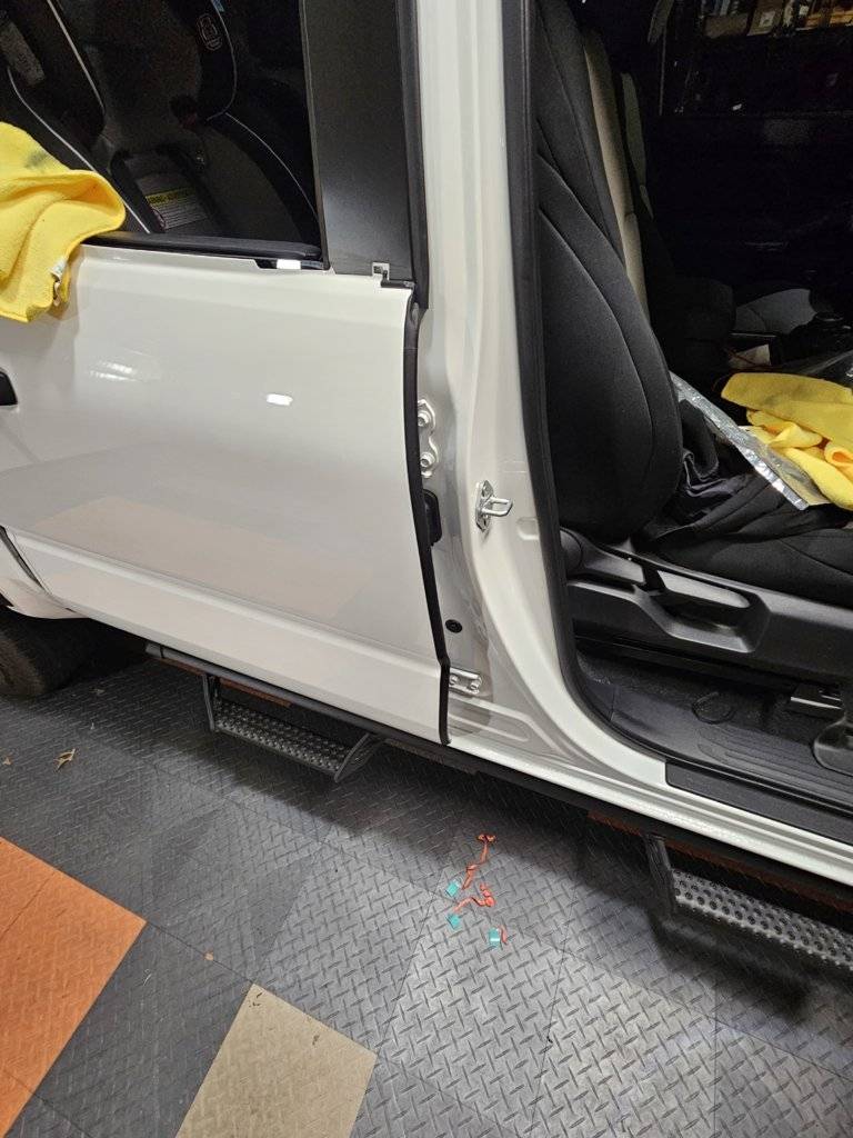 2024 Tacoma Installed OEM front door edge weather stripping 20250117_103135