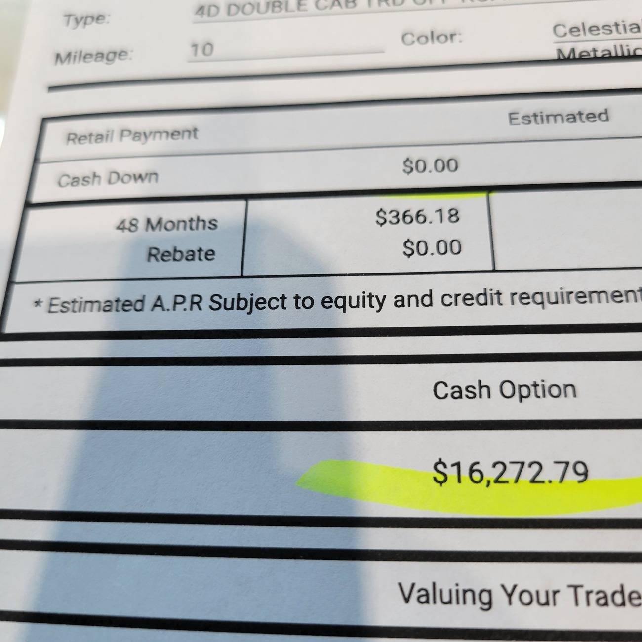 2024 Tacoma Monthly Payments! 20250523_173914