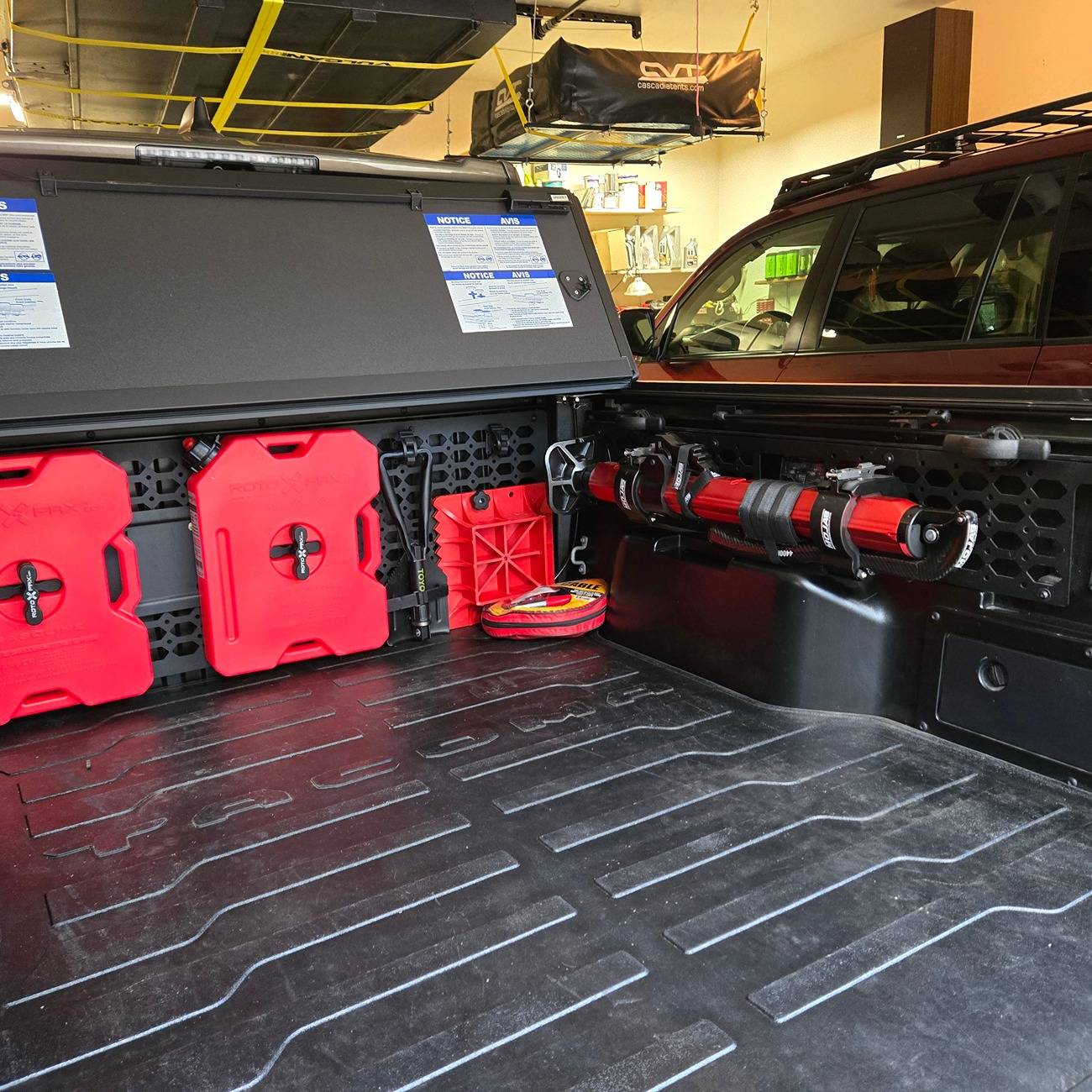 2024 Tacoma Rough Country Molle Panel set works with OEM Tonneau Cover 20250626_194319