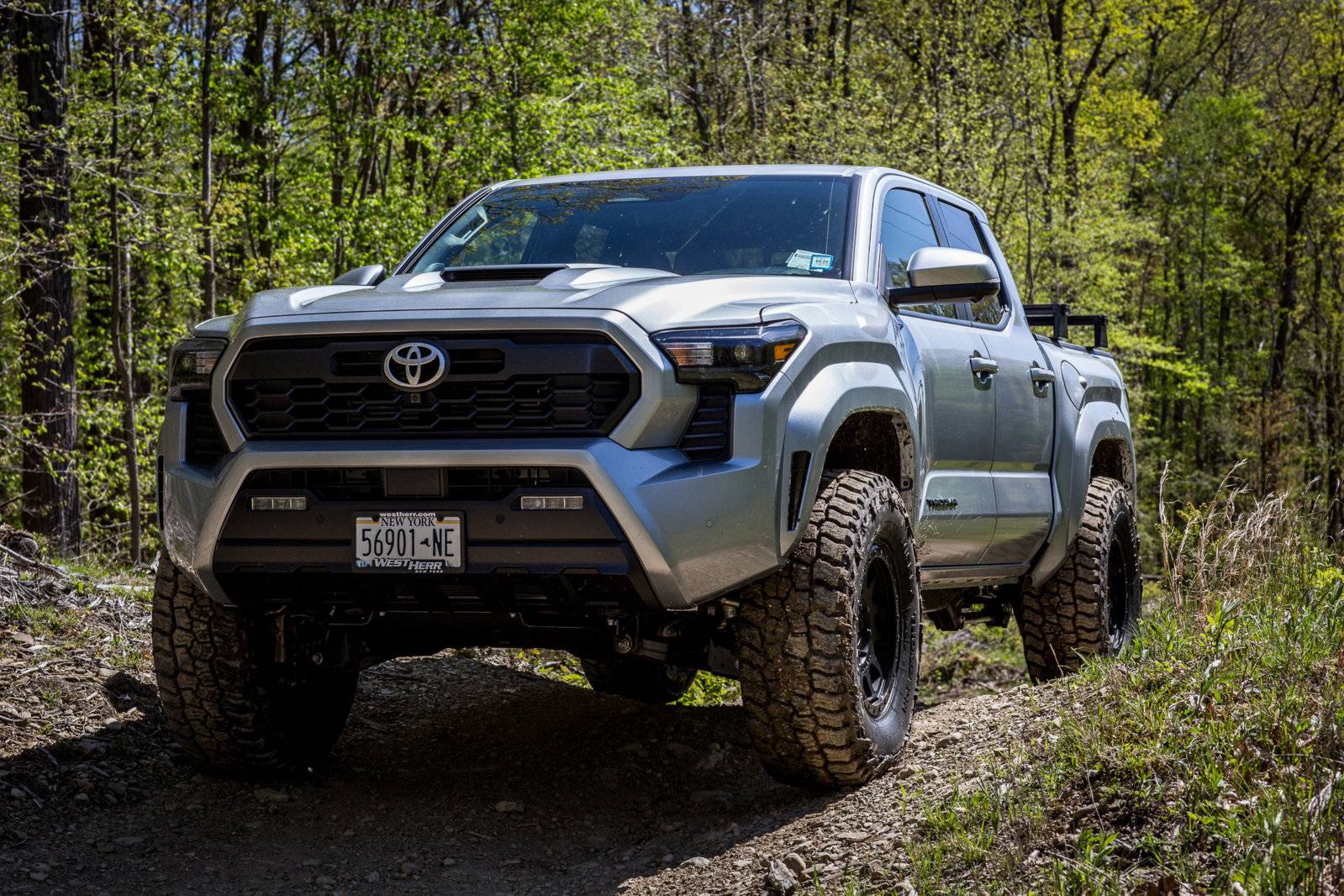 2024 Tacoma CELESTIAL SILVER METALLIC 2024 Tacoma Thread (4th Gen) 35's Mickey Thompson Baja Boss AT Tires on 2024 Tacoma TRD Sport 4