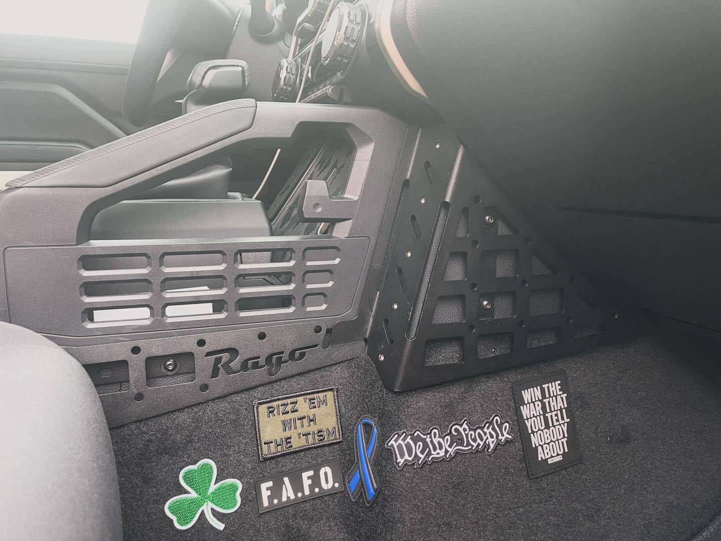 2024 Tacoma Ragofabrication center console molle panels installed 3664FC02-3077-4C8F-B0D0-224E2FCFE0C6