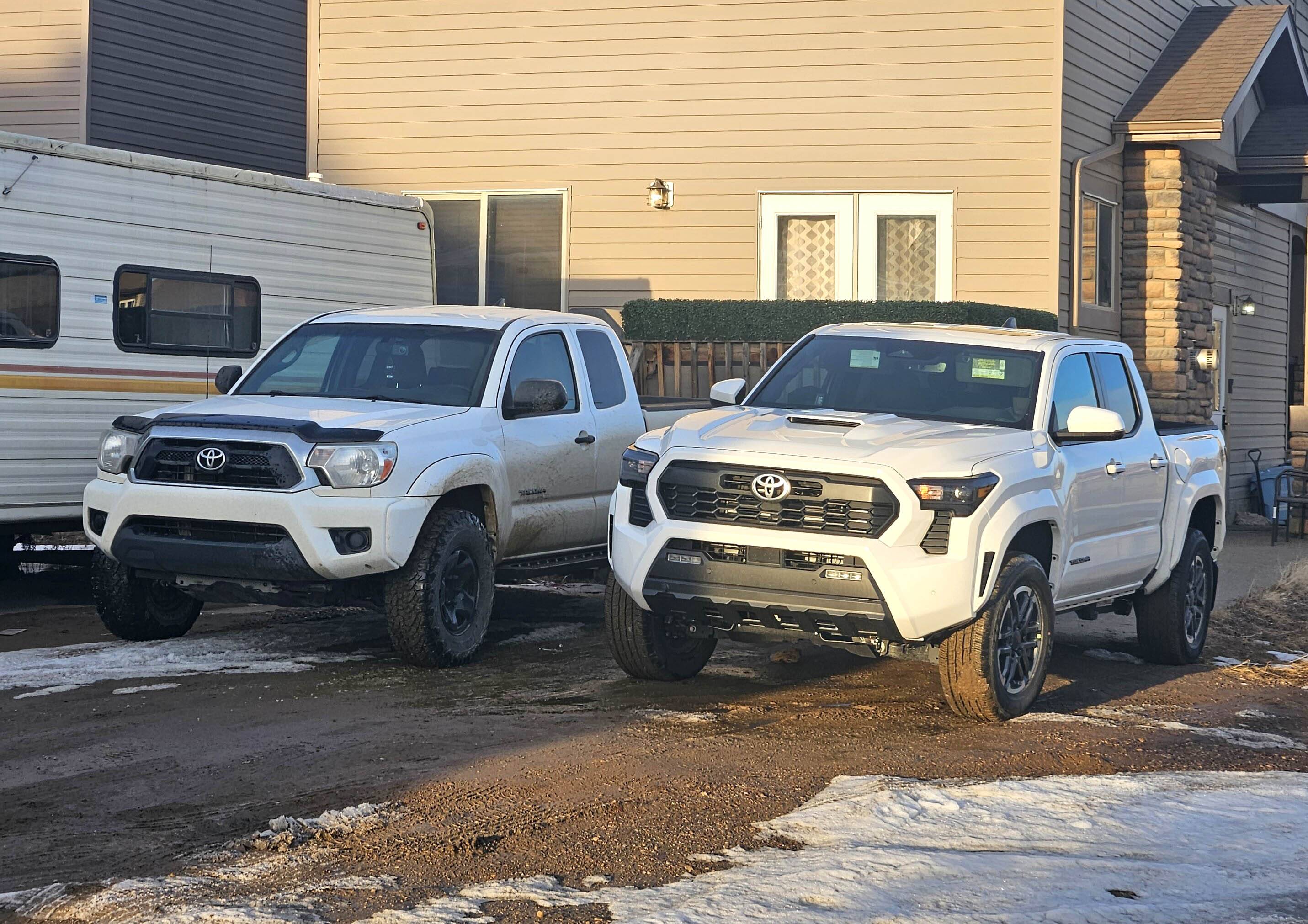 2024 Tacoma Initial Impressions: Manual 2024 Tacoma 6MT TRD Sport + (Canadian Build) & 2nd Gen Comparison Photos 4th gen vs 2nd gen Tacoma 1