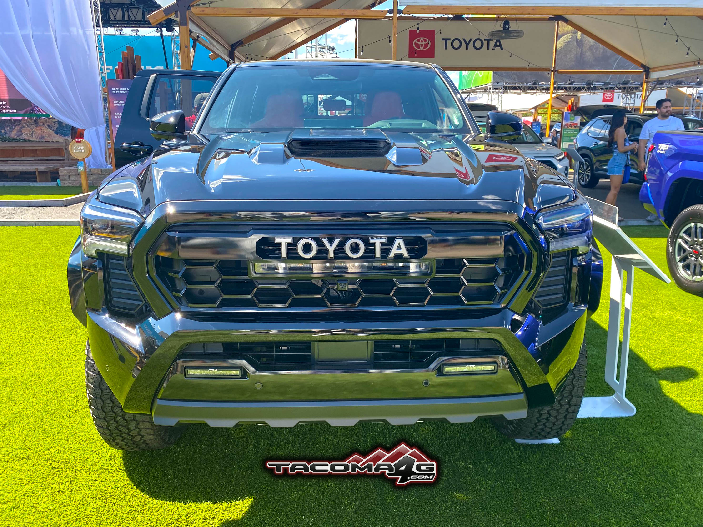 2024 Tacoma 2024 Tacoma TRD Pro @ Texas State Fair BLACK 2024 Tacoma TRD PRO - Red Interior Isodynamic Seats Texas TX State Fair 2