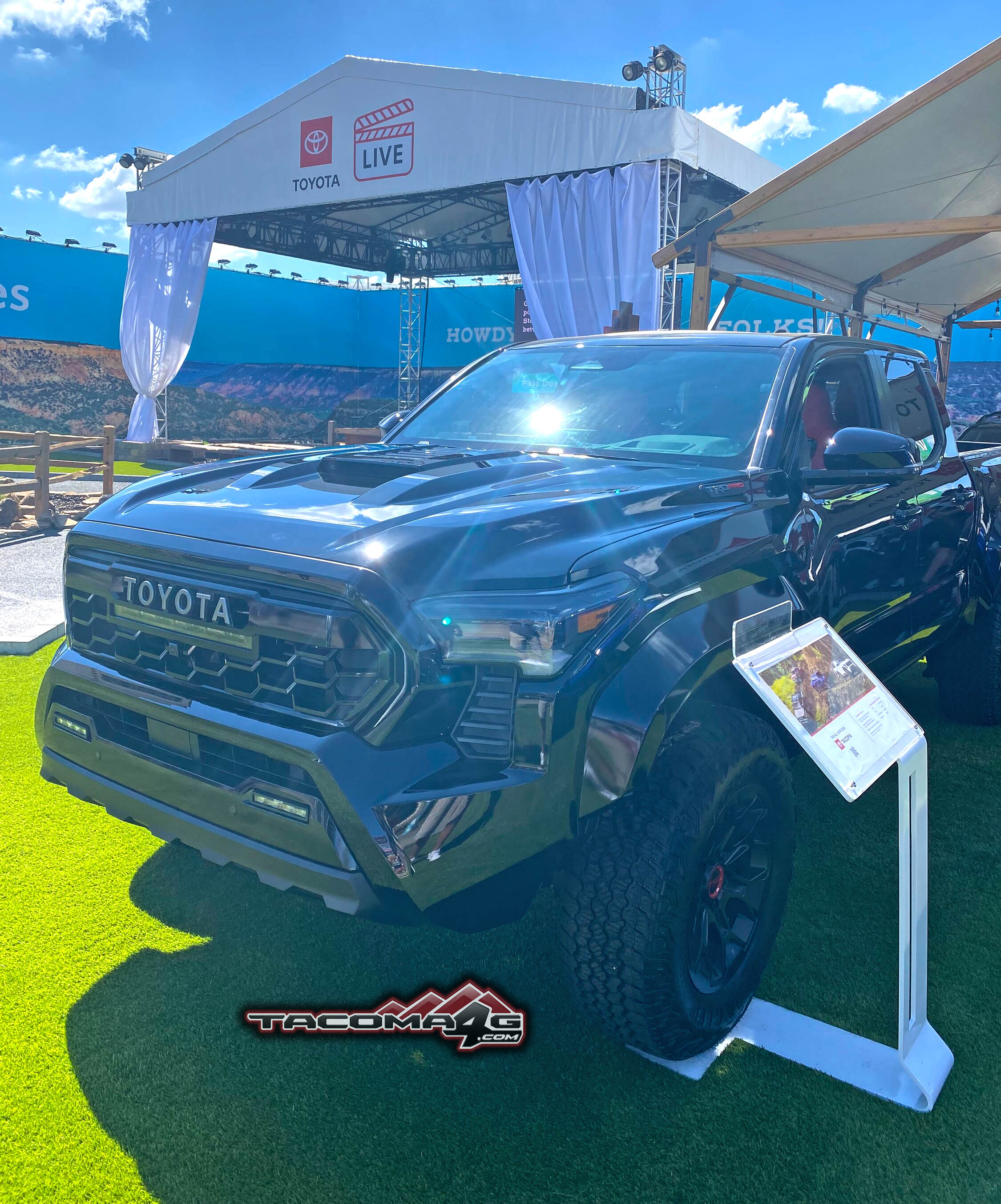 2024 Tacoma 2024 Tacoma TRD PRO - Specs, Price (TBA) Features, Photos & Videos BLACK 2024 Tacoma TRD PRO - Red Interior Isodynamic Seats Texas TX State Fair 6