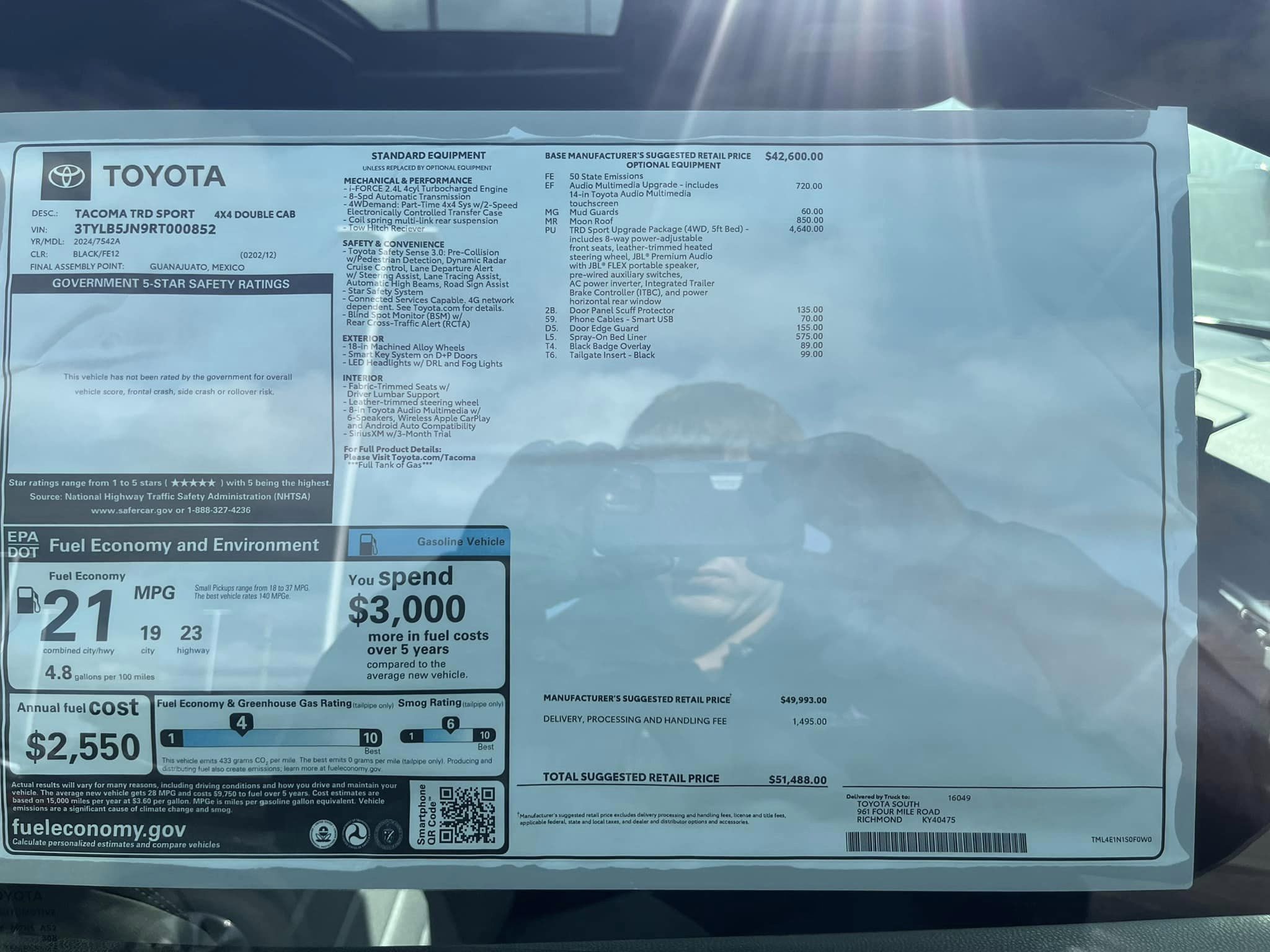 2024 Tacoma Black 2024 Tacoma TRD Sport delivered @ Toyota South dealership (w/ video vs 3rd gen)) black-2024-tacoma-trd-sport-delivered-dealership-walkthrough-13