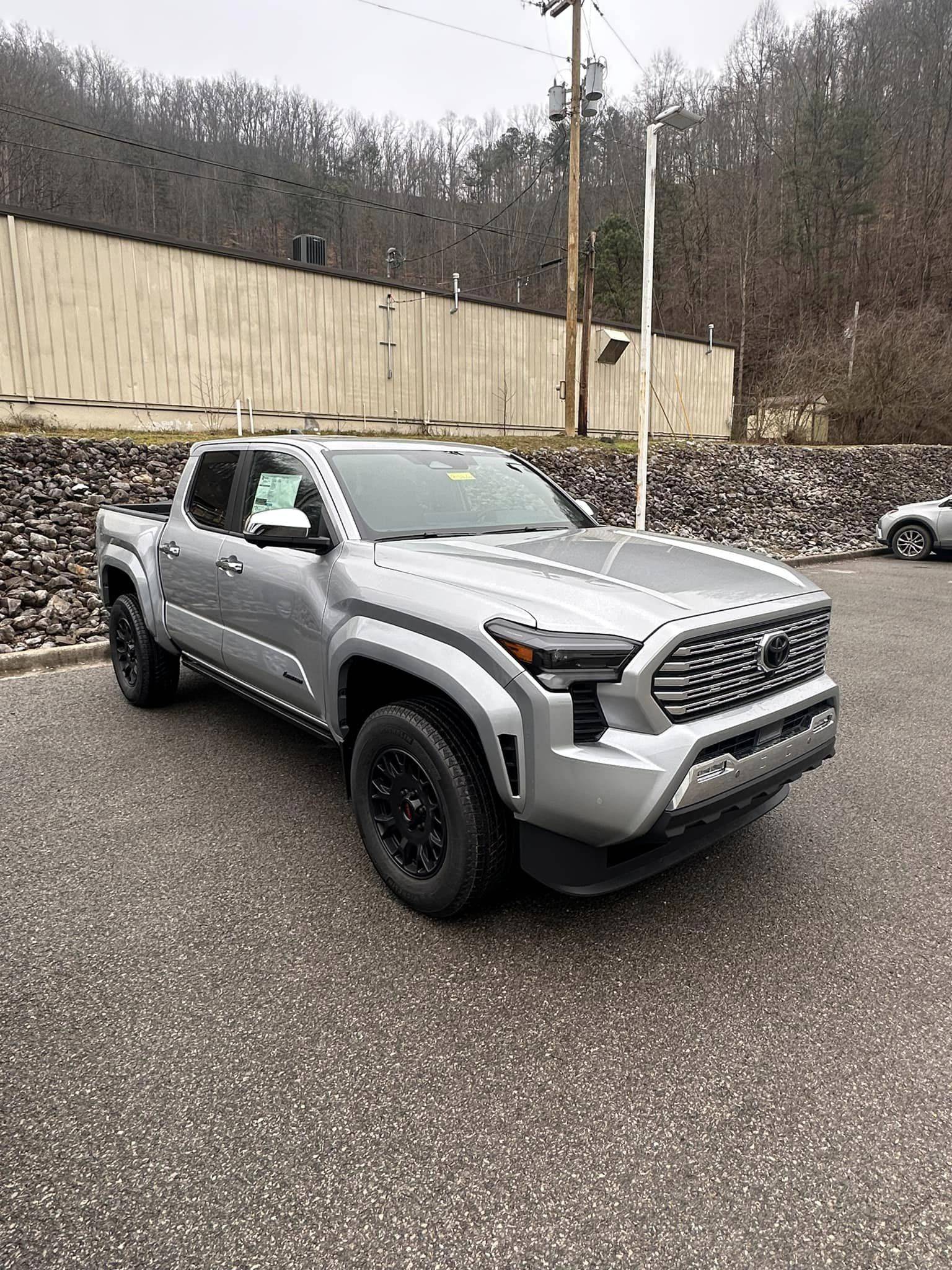 2024 Tacoma Celestial Silver + Limited + 18” TRD Black Wheels = Winner! celestial-silver-2024-tacoma-limited-1