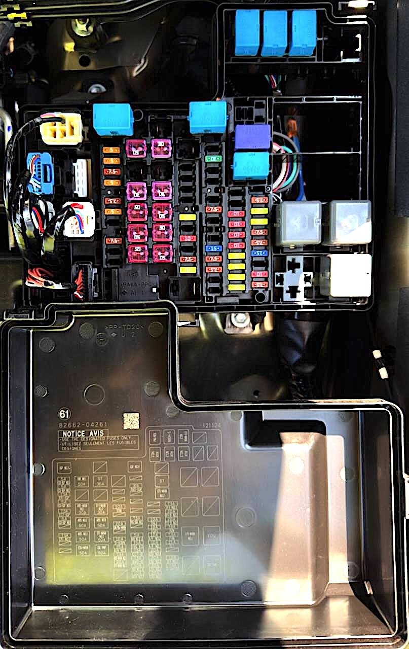 2024 Tacoma Fuse Panels (Photos) in 4th Gen Tacoma Limited Hybrid Drivers Side Engine Fuses and Legend