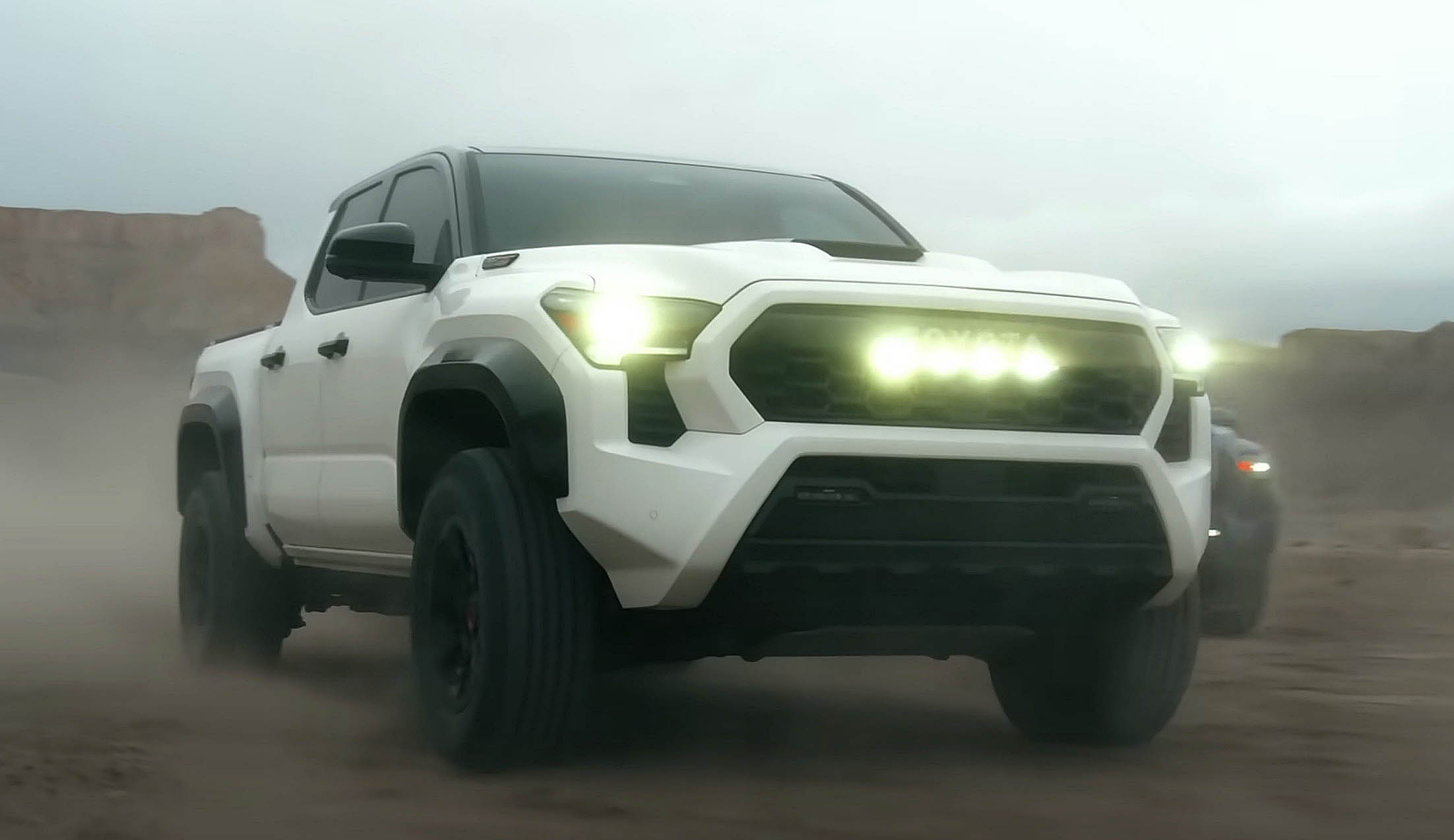 2024 Tacoma 2024 Tacoma TRD PRO - Specs, Price (TBA) Features, Photos & Videos Foglamps Fog lights headlights on 2024 Tacoma TRD Pro Ice Ca