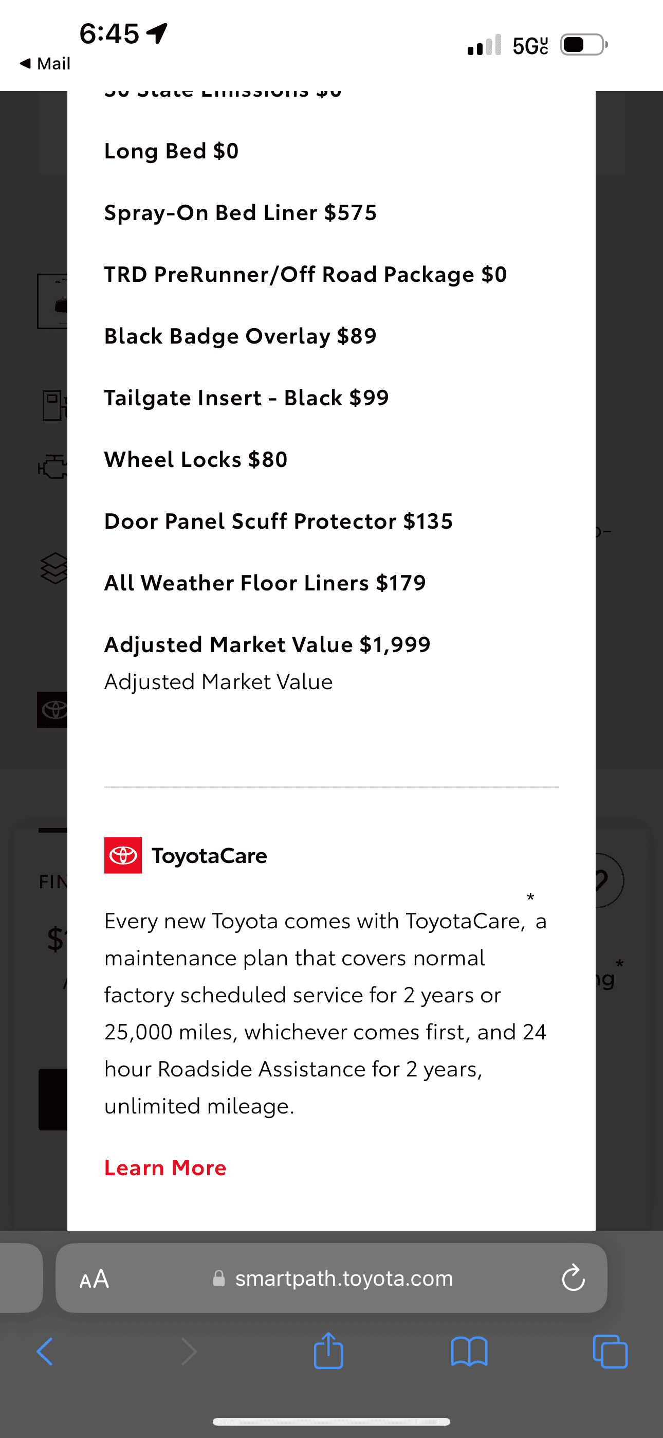 2024 Tacoma SOP (Production) Dates & Options/Packages/Pricing List for all 2024 Tacoma trims IMG_0017