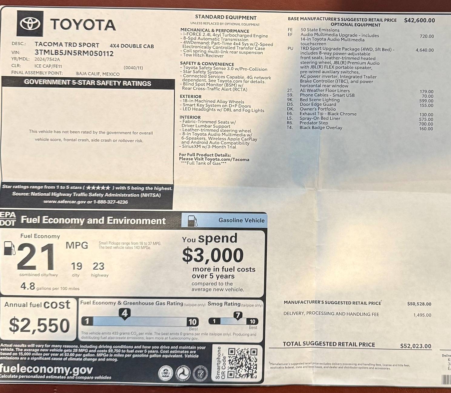 2024 Tacoma 💲What price did you pay for your 2024 Tacoma?? IMG_0057