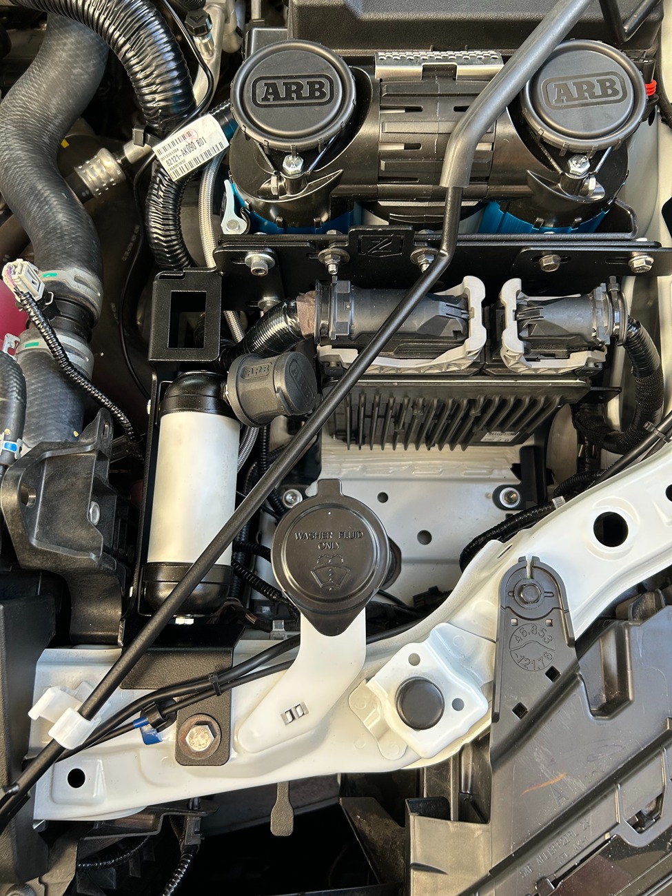 2024 Tacoma ARB Air Compressor Bracket Installed IMG_0346