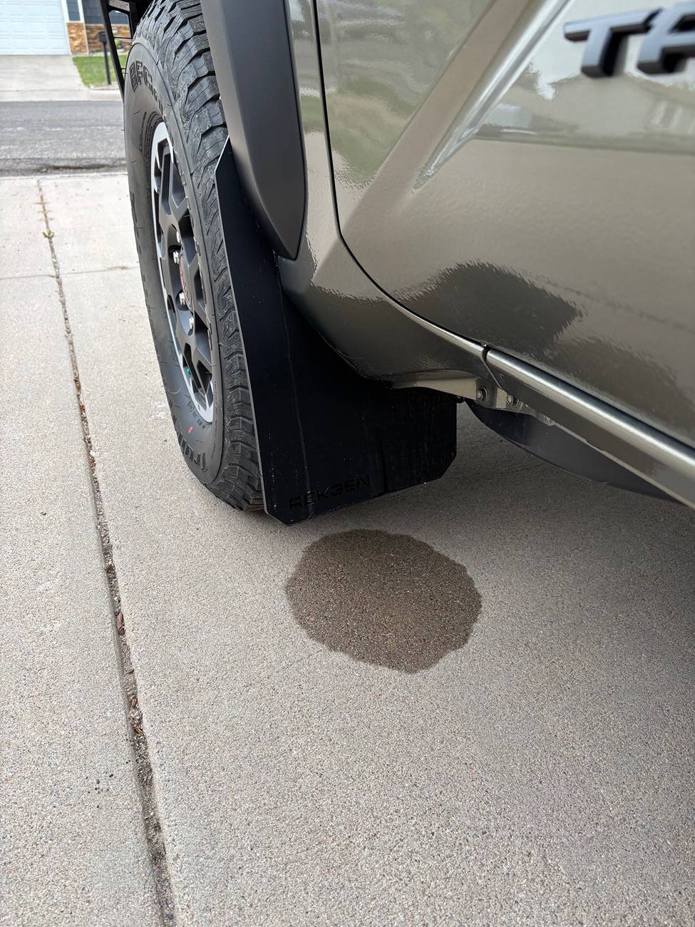 2024 Tacoma Has anyone tried RekGen universal Mud Flaps? Specifically for a Trailhunter? IMG_1178