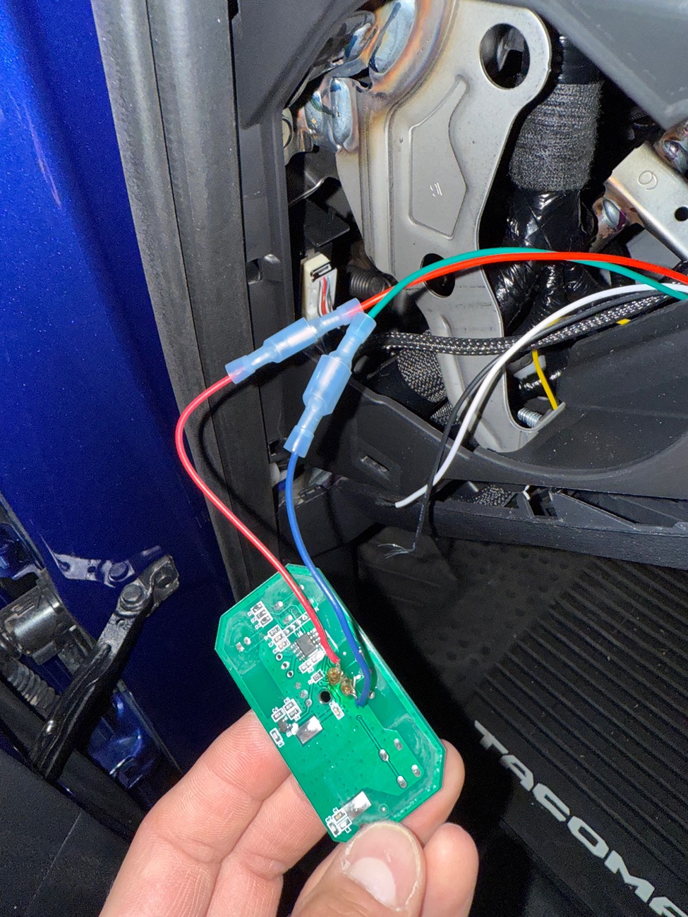 2024 Tacoma Garage door opener mod: installed as dash button (in 2024 Tacoma TRD Sport) IMG_1935