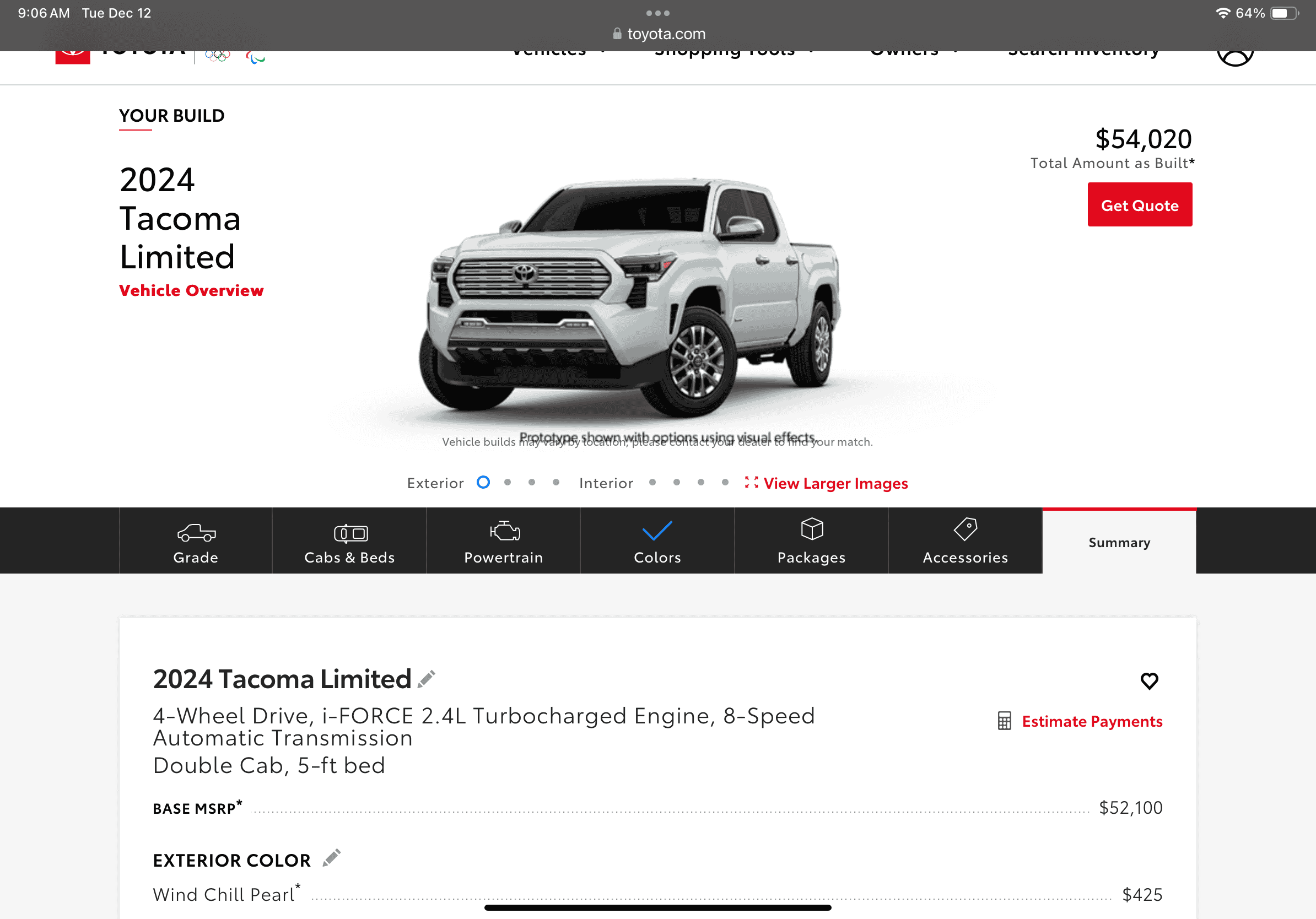 2024 Tacoma 2024 Tacoma Build and Price Configurator Now Live! - Post Up Your Builds!! IMG_2627