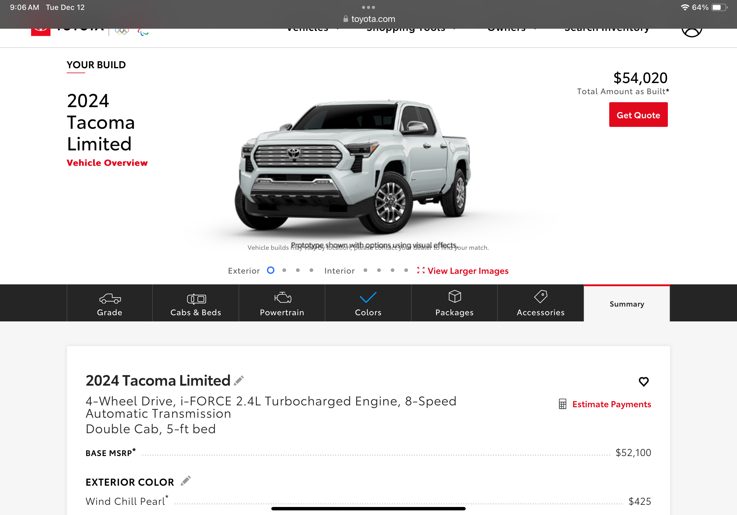 2024 Tacoma 2024 Tacoma Build and Price Configurator Now Live! - Post Up Your Builds!! IMG_2627
