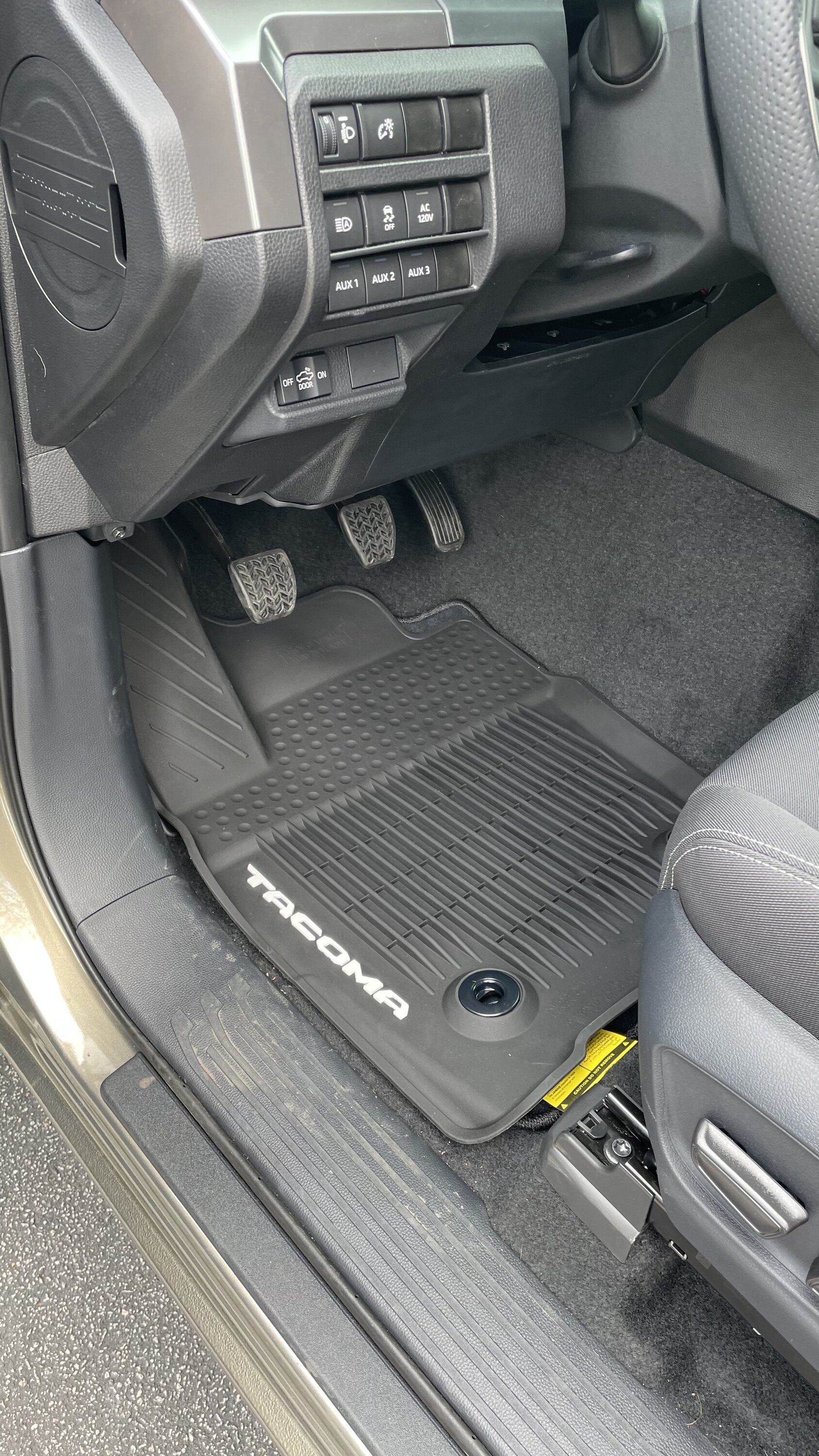 2024 Tacoma OEM PT206-35242-20 all weather mats do NOT fit manual IMG_2827
