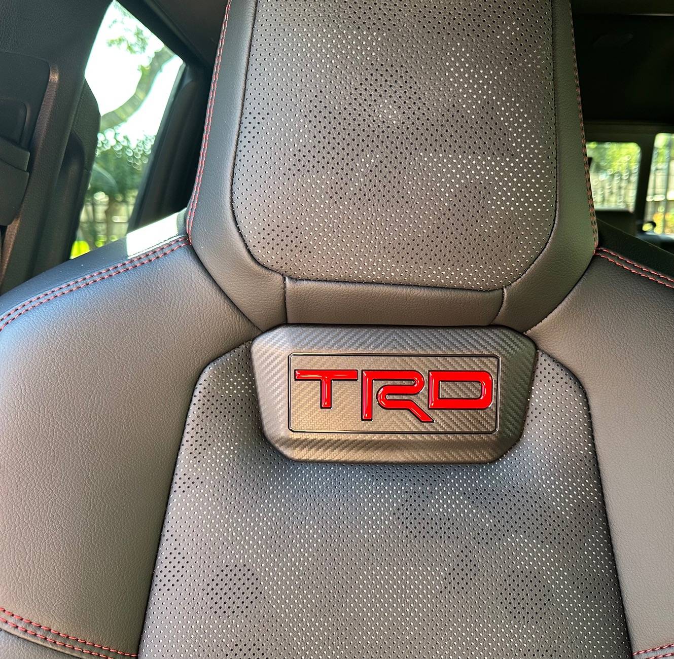 2024 Tacoma TRD PRO Katskinz front seat lettering IMG_3791
