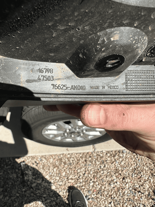 2024 Tacoma Factory mudflaps part numbers # - from 4th gen 2024 Tacoma SR5 IMG_4618