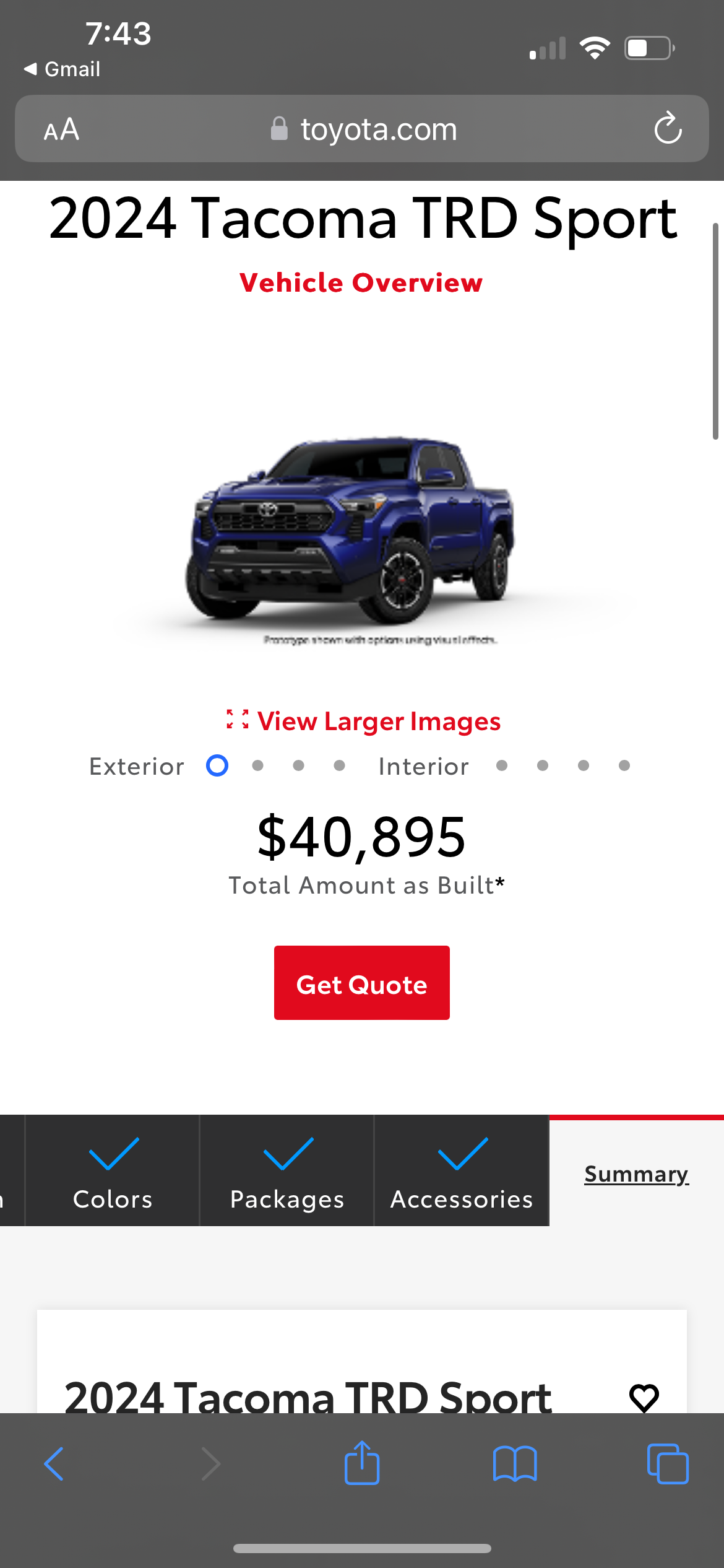 2024 Tacoma 2024 Tacoma Build and Price Configurator Now Live! - Post Up Your Builds!! IMG_4636