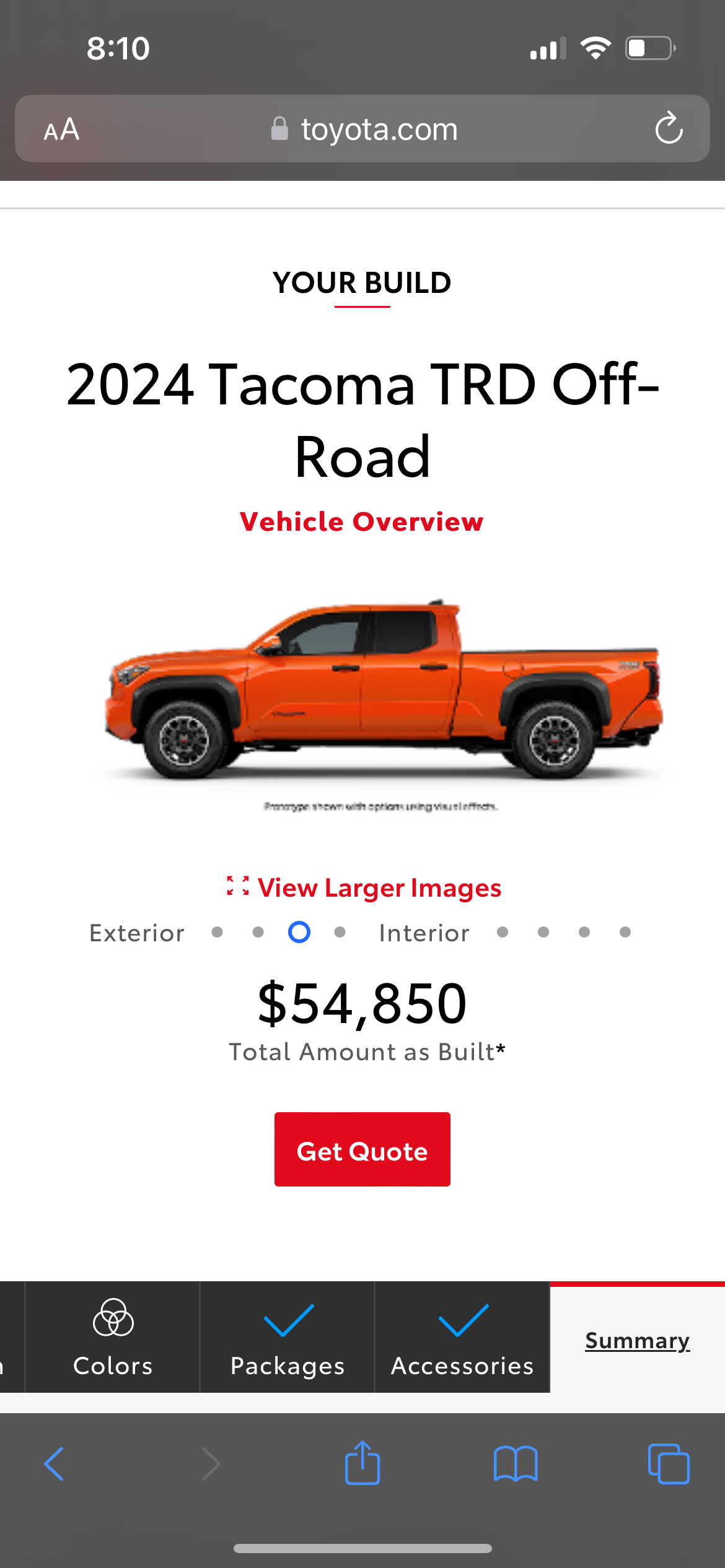 2024 Tacoma 2024 Tacoma Build and Price Configurator Now Live! - Post Up Your Builds!! IMG_4641