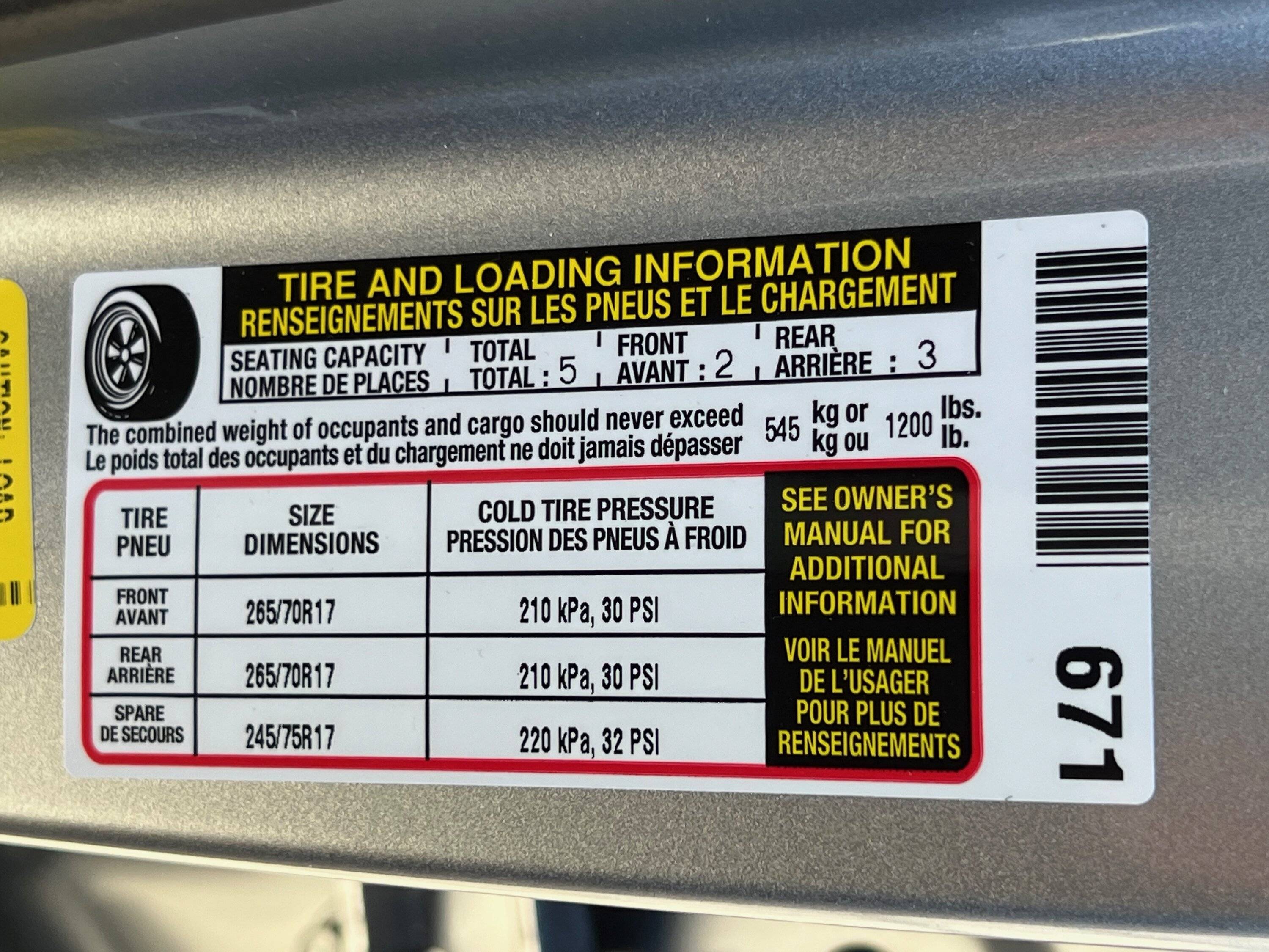 2024 Tacoma Door Sticker Thread (GVWR / Payload / Tire and Loading Figures Label). Post Yours Up IMG_4736