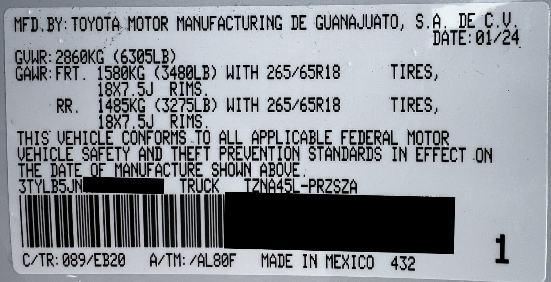 2024 Tacoma Door Sticker Thread (GVWR / Payload / Tire and Loading Figures Label). Post Yours Up IMG_4780_Crop.JPEG