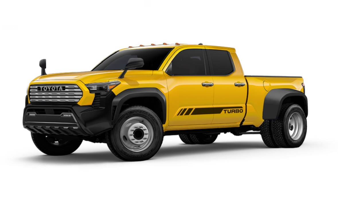 Rendered What if there was a Tacoma HD with duallies powered by the Tundra s twin turbo V6 2024 Tacoma Forum 4th Gen News Specs Models 2.4L Hybrid TRD Pro