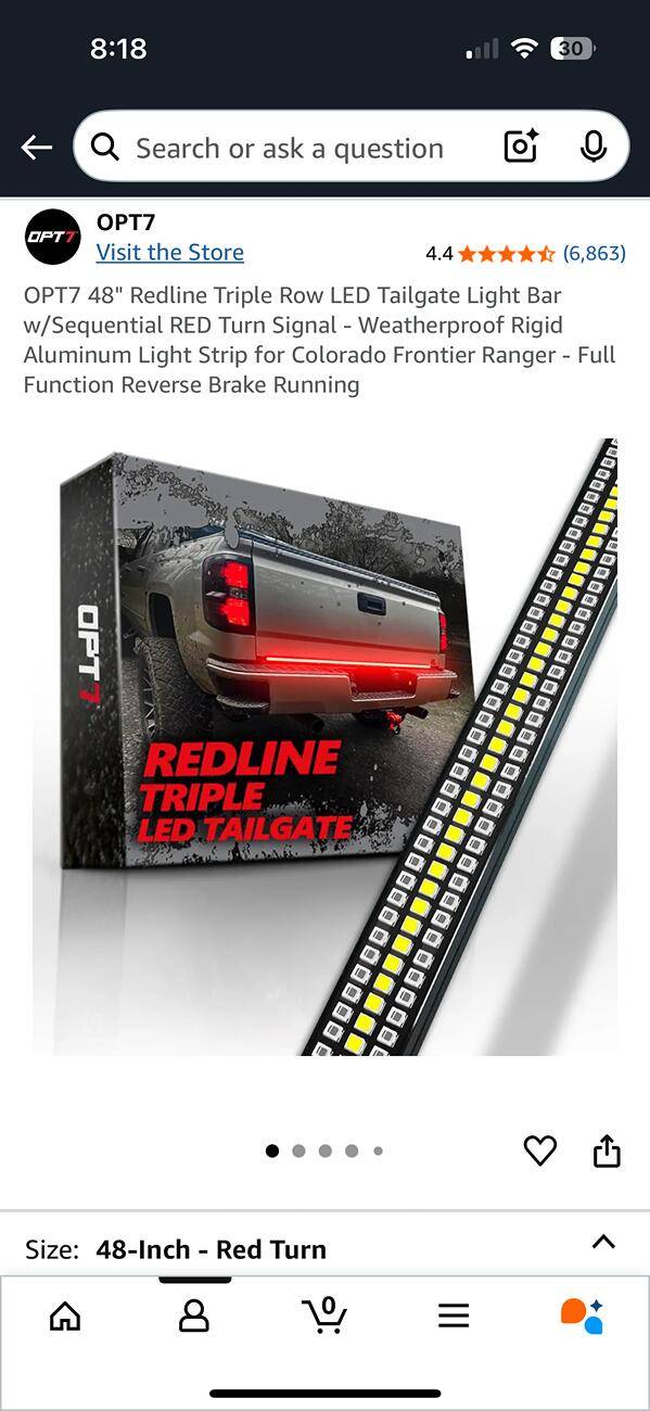 2024 Tacoma OPT7 48” Tailgate Light with magnet mounts IMG_6880