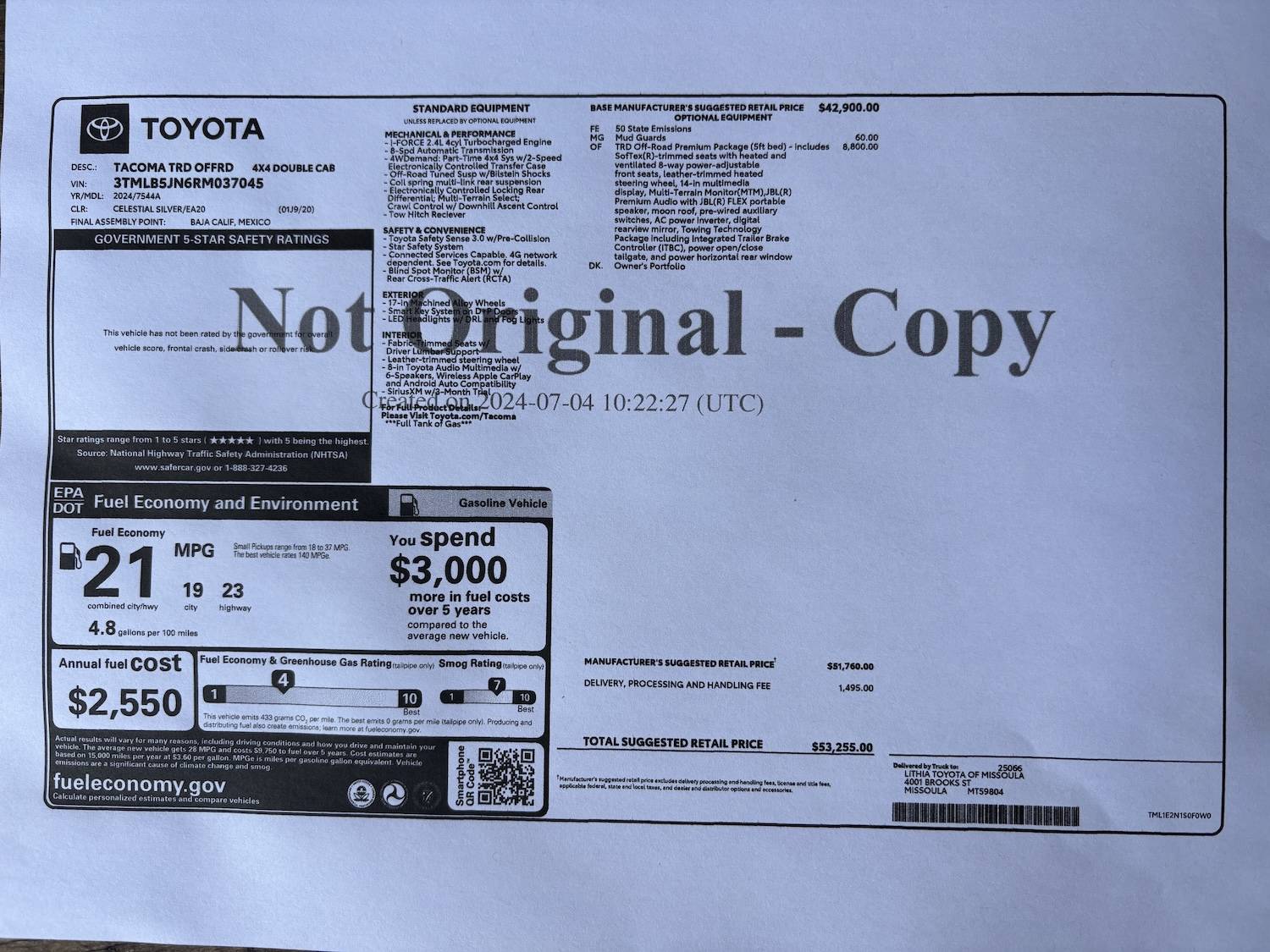 2024 Tacoma Tariffs On Products From Mexico [⚠️ ADMIN WARNING: NO POLITICS, ONLY POLICY DISCUSSIONS] IMG_8181