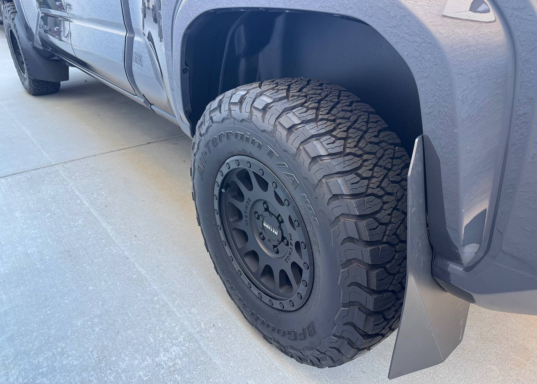 2024 Tacoma Striking out-Mudflaps for the 2025 Tacoma TRD Pro (w/fender flares) IMG_8673