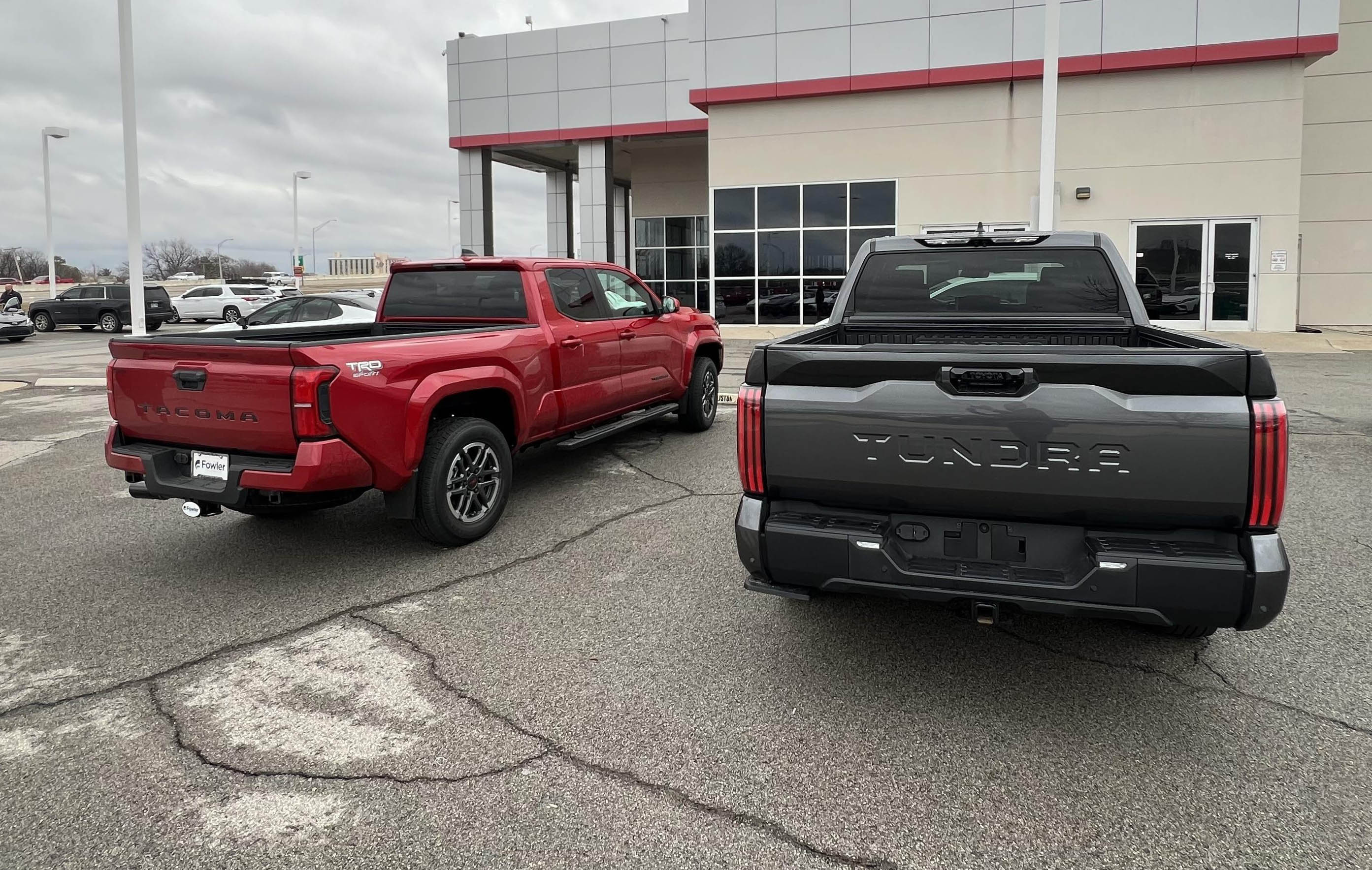 2024 Tacoma Long Bed 2024 Tacoma TRD Sport Double Cab in Supersonic Red (vs. Tundra photos) Long Bed 2024 Tacoma TRD Sport Double Cab in Supersonic Red 1