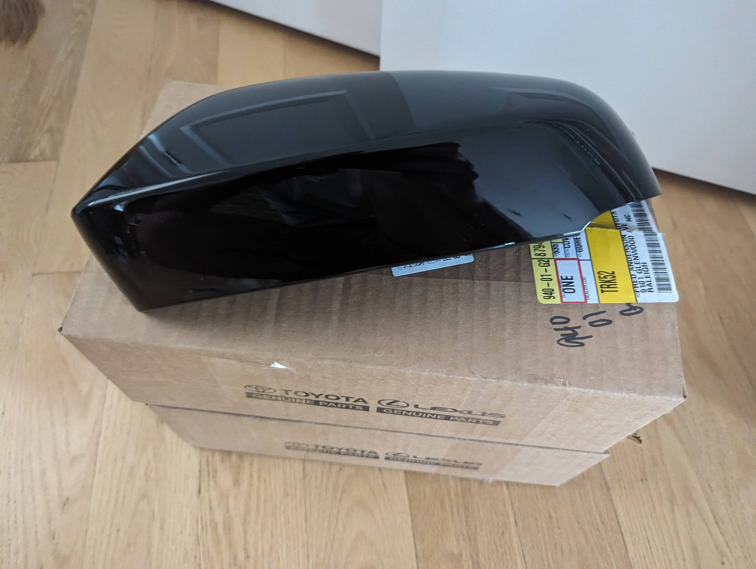 Gloss Black Car Rearview Side Door Mirror Cover Cap Trim For Toyota Tacoma 2024