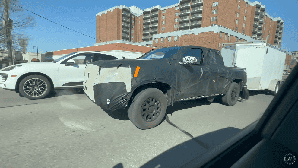 2024 Tacoma Video: 2024 Tacoma Prototype Caught Towing Trailer on Michigan Streets Screenshot 2023-05-01 at 4.41.19 PM