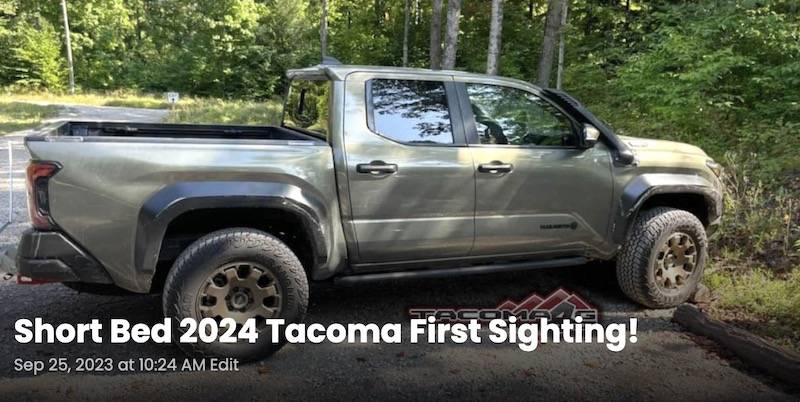 2024 Tacoma 4th gen 2024 Tacoma @ Overland Expo West 2023 this weekend in Arizona? Screenshot 2023-09-25 at 11.08.45 AM