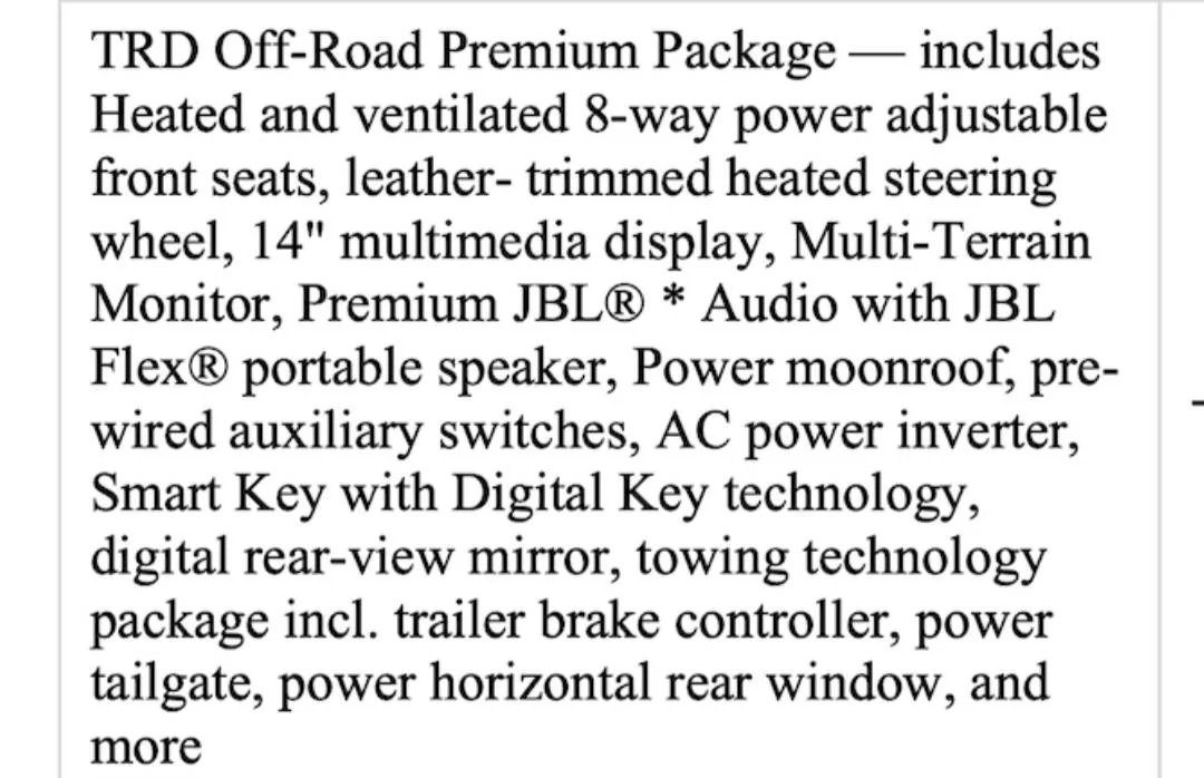 2024 Tacoma SOP (Production) Dates & Options/Packages/Pricing List for all 2024 Tacoma trims Screenshot_20231201_100725_Chrom