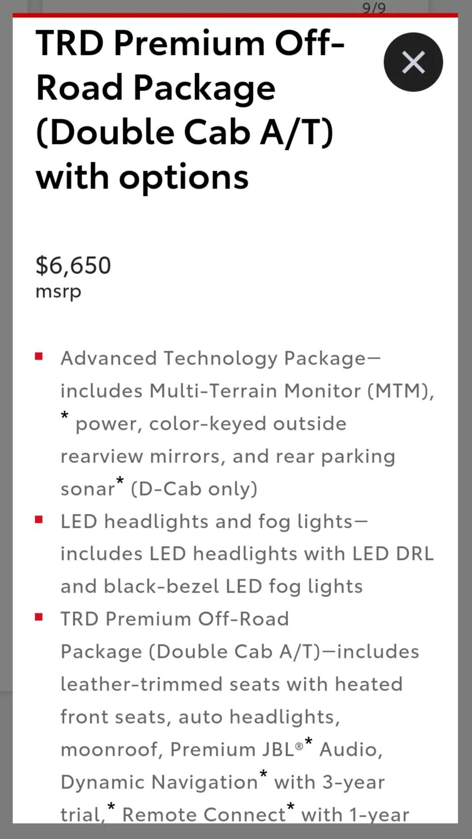 2024 Tacoma SOP (Production) Dates & Options/Packages/Pricing List for all 2024 Tacoma trims Screenshot_20231201_100945_Chrom