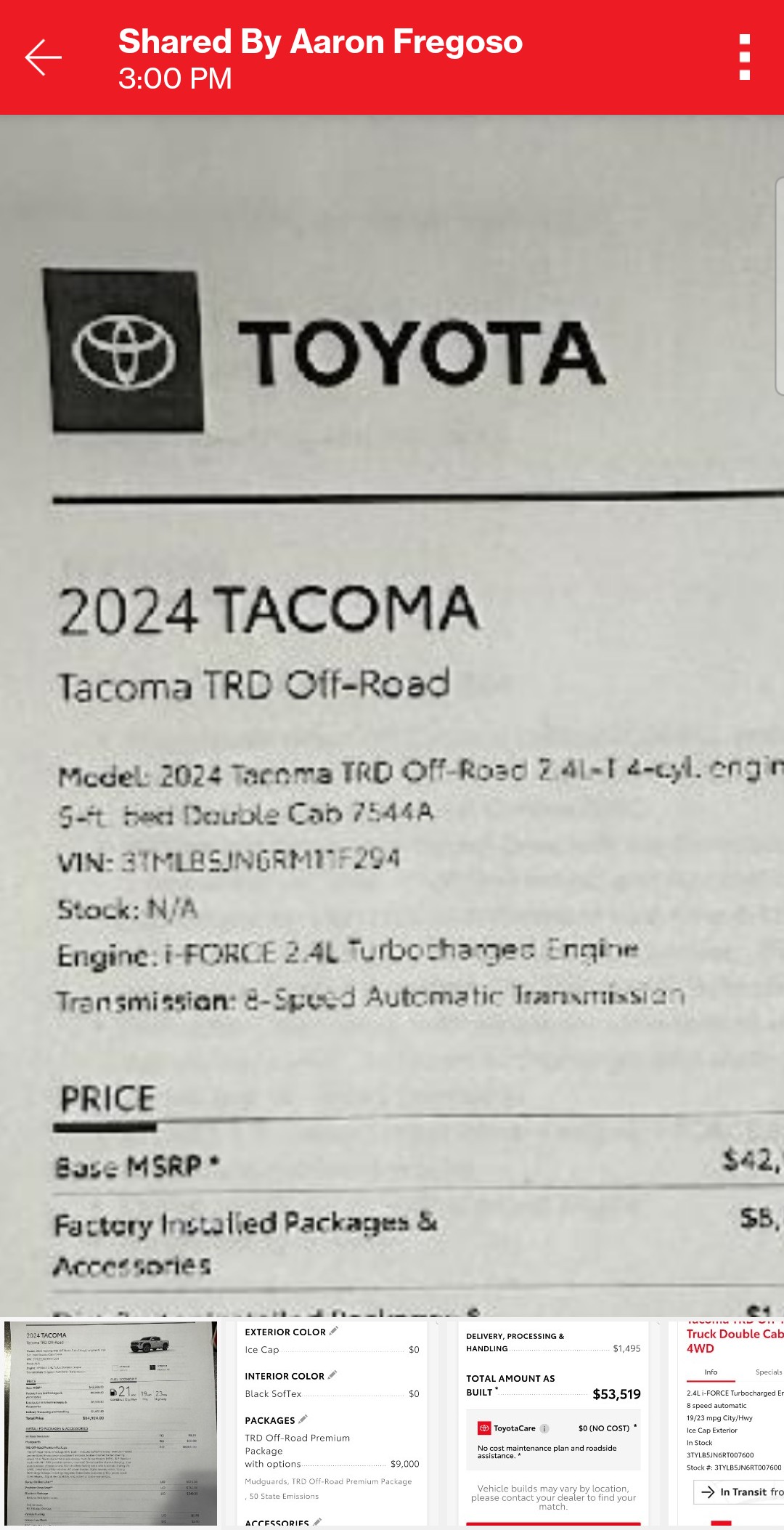 2024 Tacoma 2024 Tacoma VIN Decoder Screenshot_20240319_184038