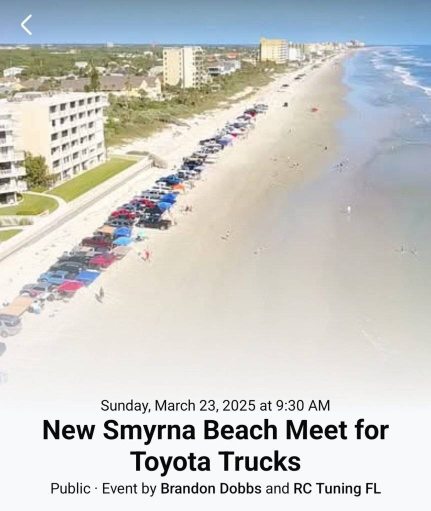 2024 Tacoma New Smyrna Beach Meet for Toyota Trucks POSTPONED - New Date/Info to follow! Screenshot_20250207_062057_Facebook