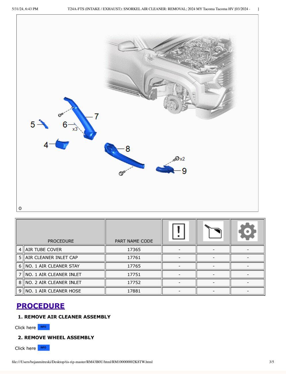 2024 Tacoma My Trailhunter and the snorkel change? Screenshot_20250520-054156